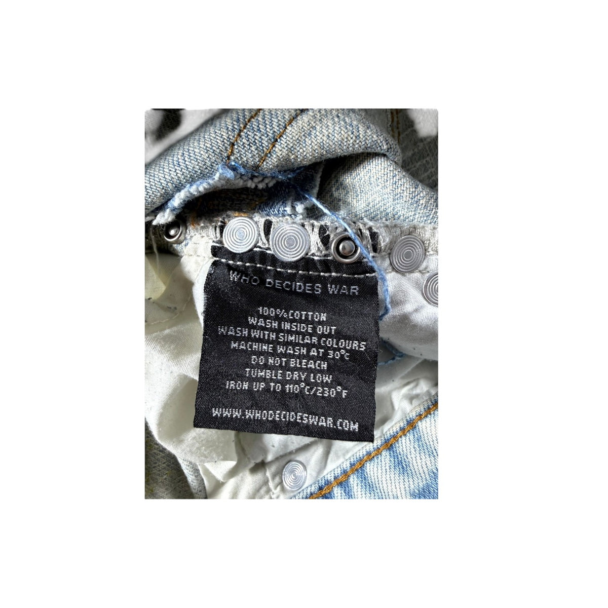 Who Decides War Studded Stained Glass Light Wash Jeans