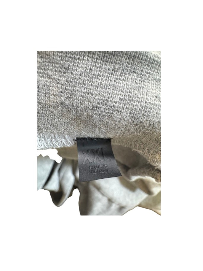 Essentials "3D Silicon Applique Heather" Grey Sweater