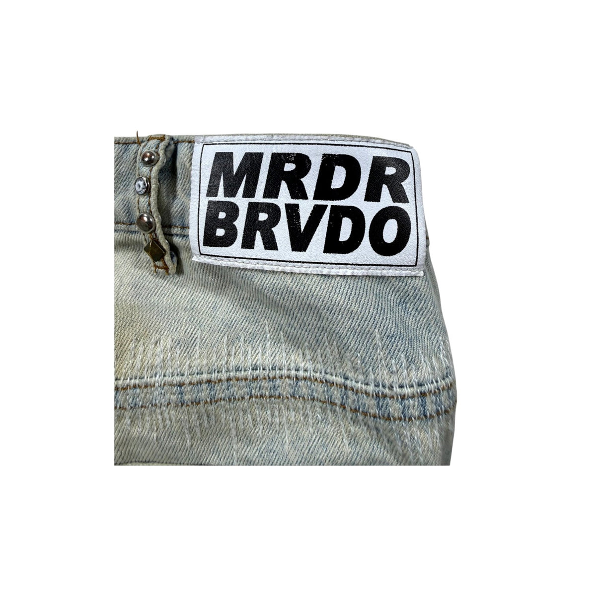 Who Decides War Studded Stained Glass Light Wash Jeans
