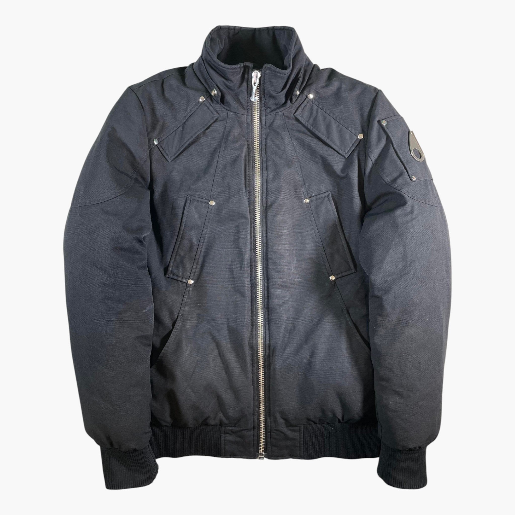 Moose Knuckles Black Bomber Jacket
