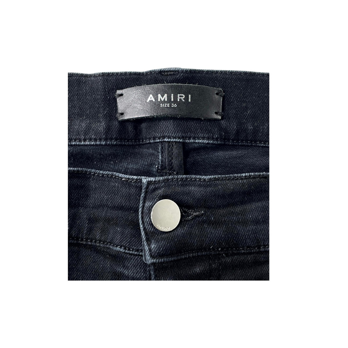 Amiri Paisley Flames Black Wash & Blue Jeans