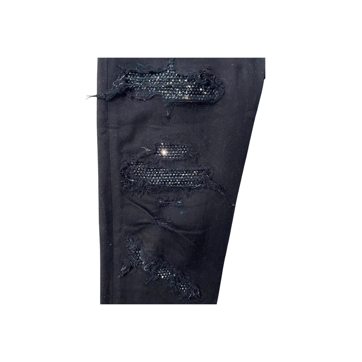 Amiri Swarovski Crystal Thrasher Black Jeans