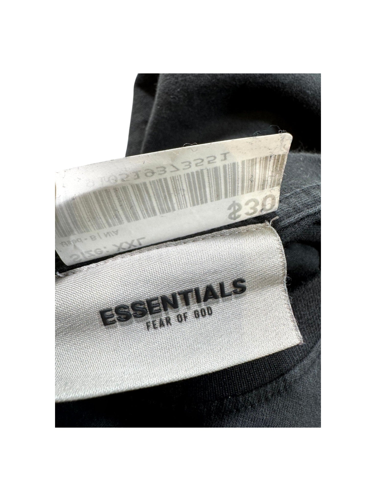Essentials "FOG" Jet Black Tee