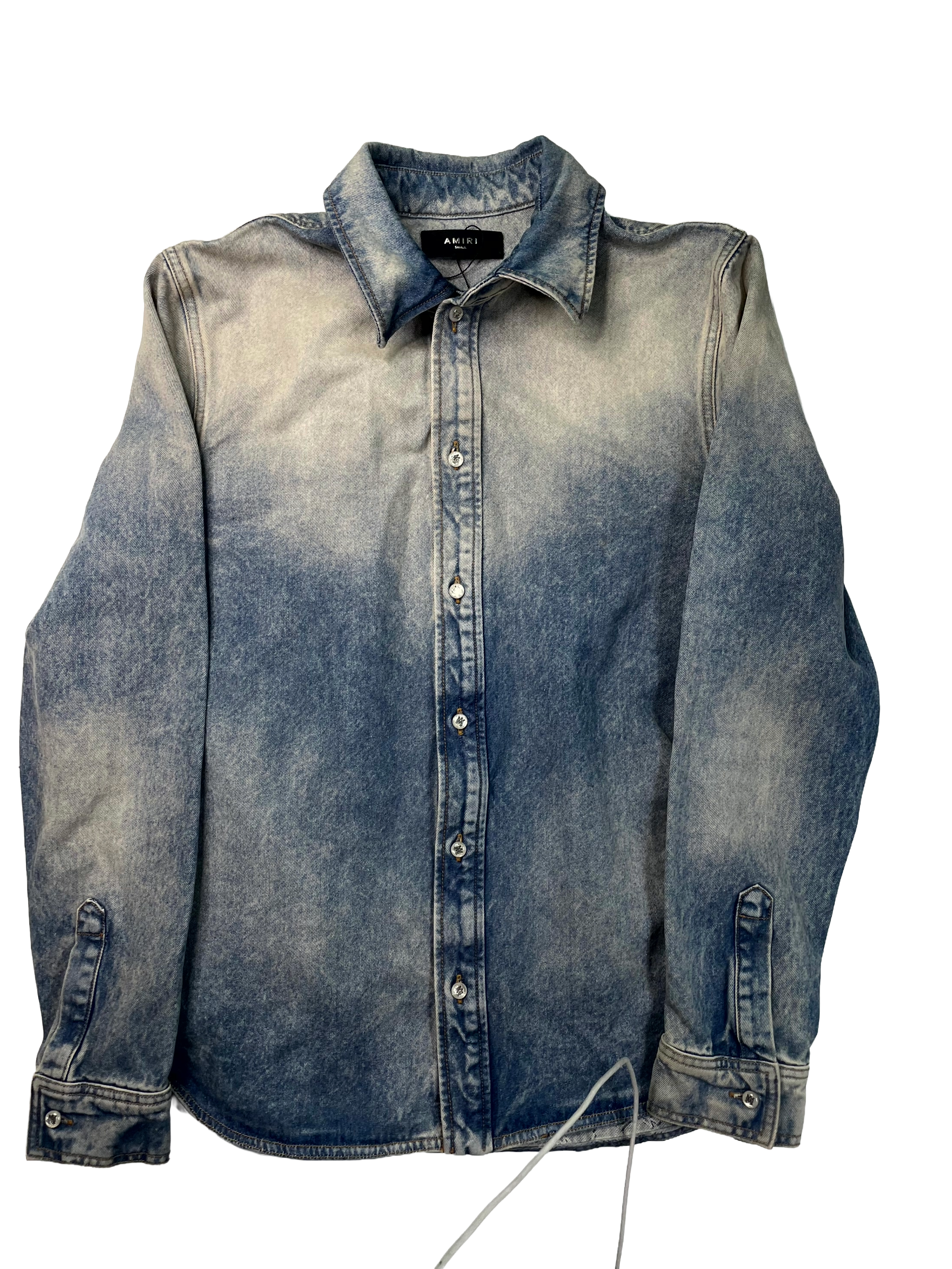 Amiri MA All Over Print Light Wash Blue Jacket