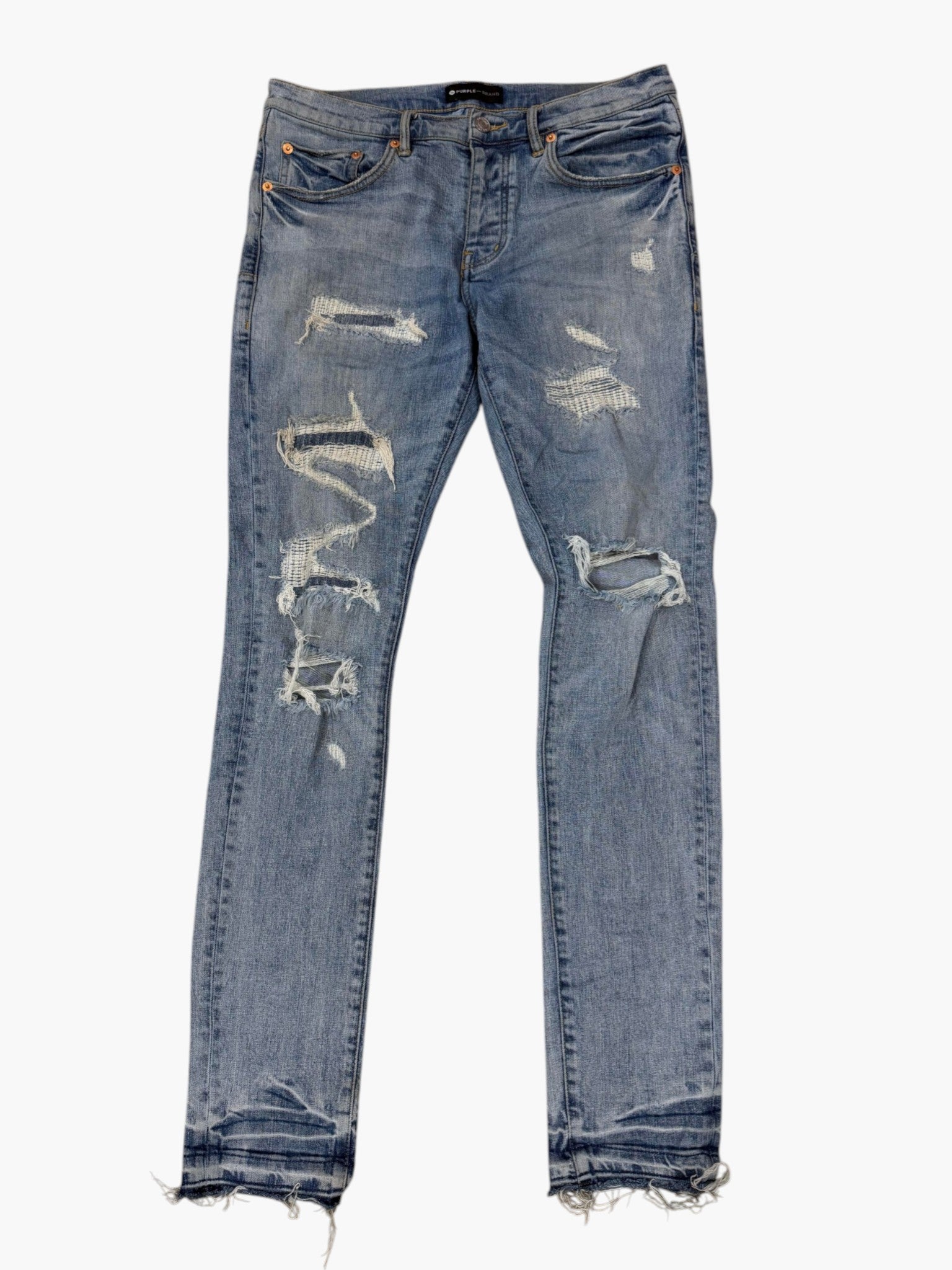 Purple Brand Distressed Light wash Jeans