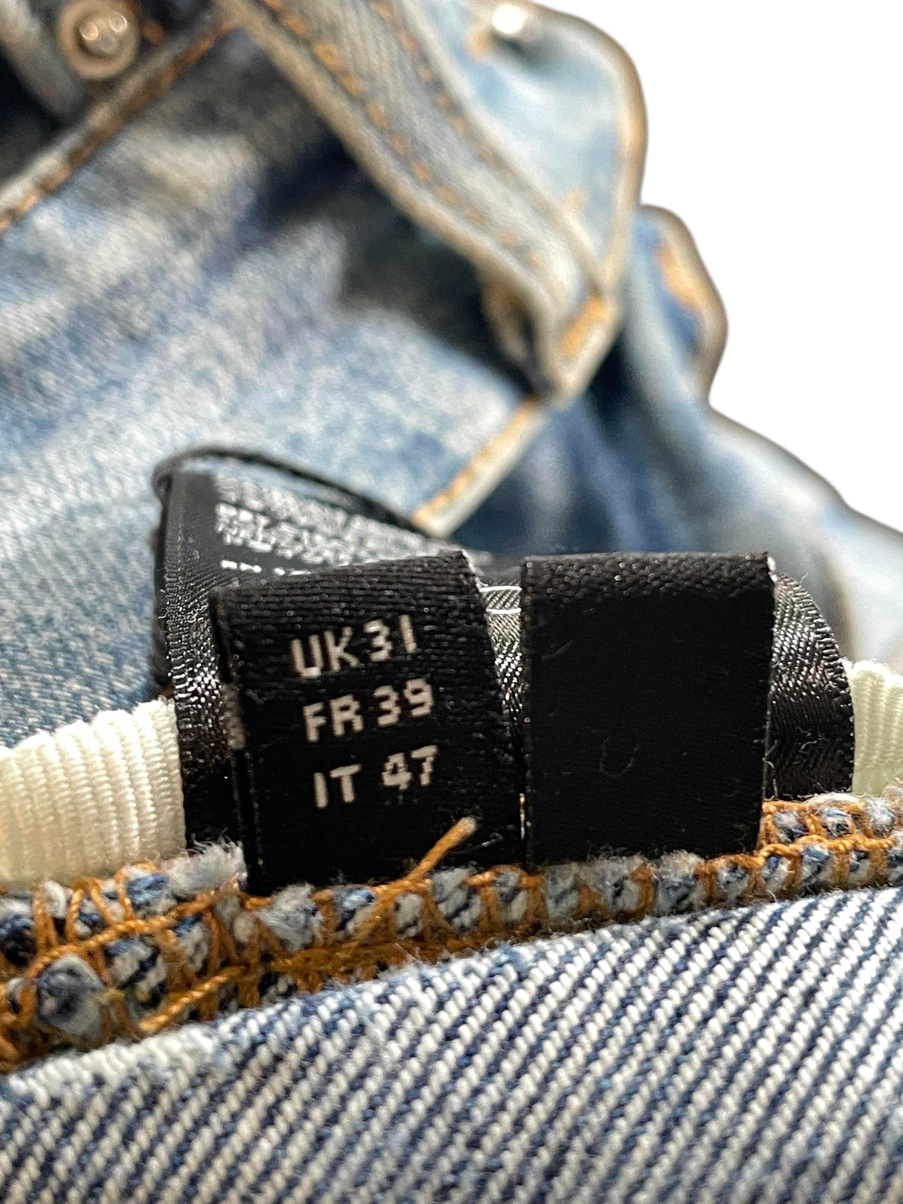 Amiri Floral Purple Patch Light Wash Jeans