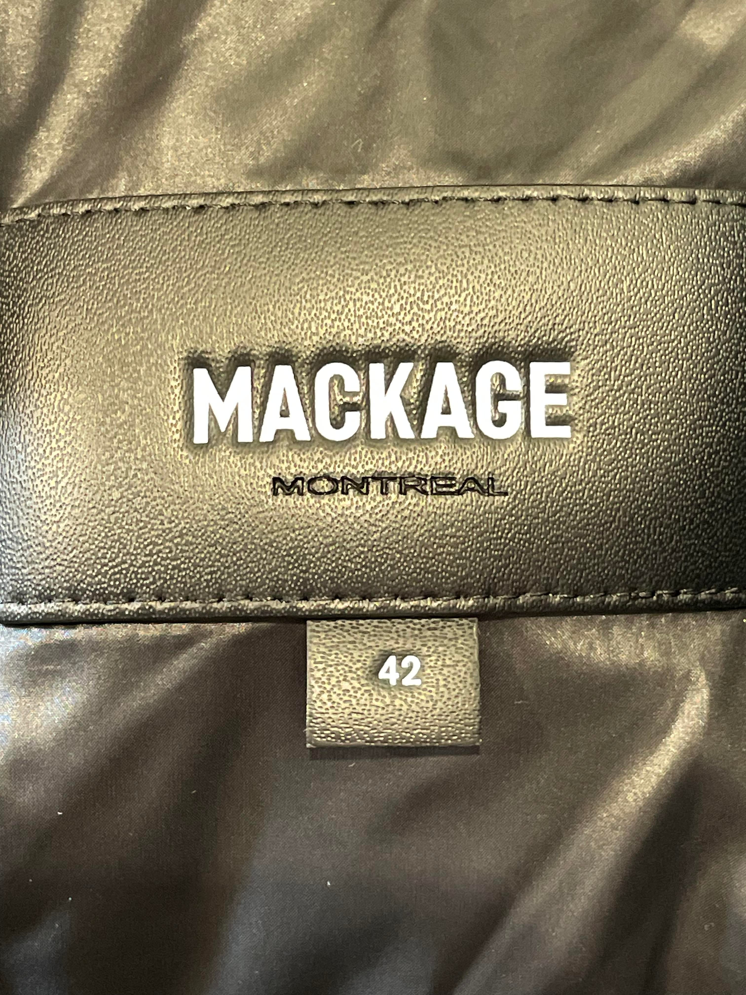 Mackage Black Sleeve Logo Puffer Jacket