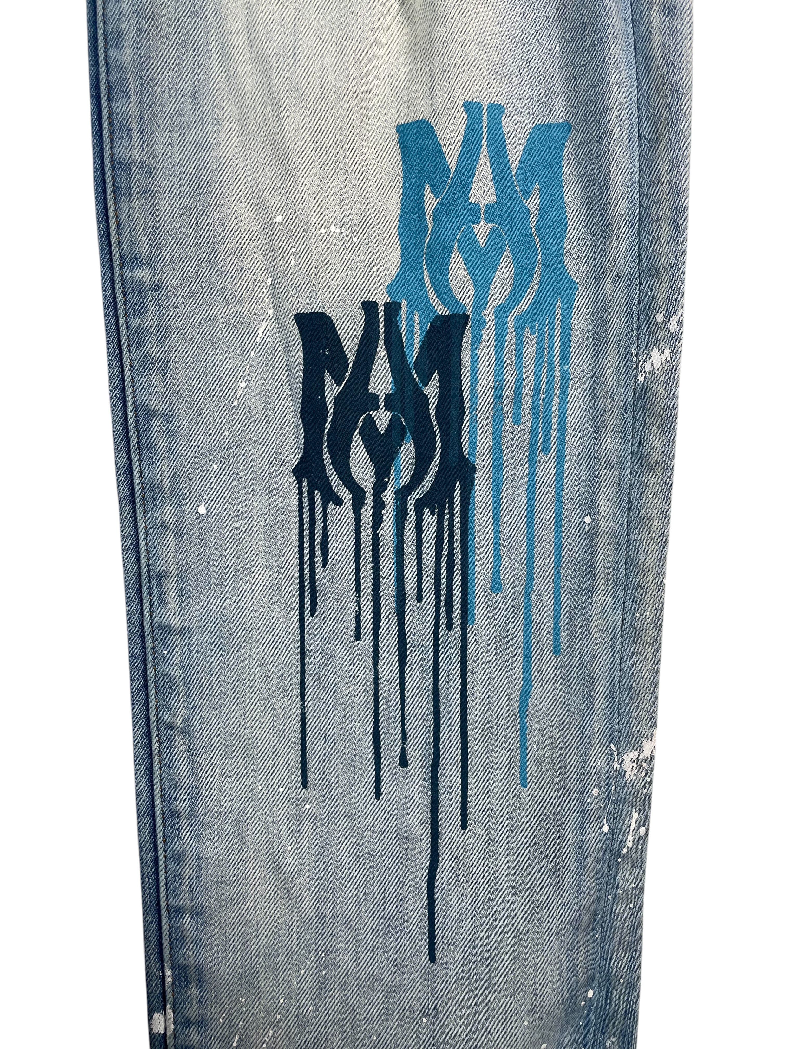 Amiri MA Drip Navy, Baby Blue & Light Wash Jeans