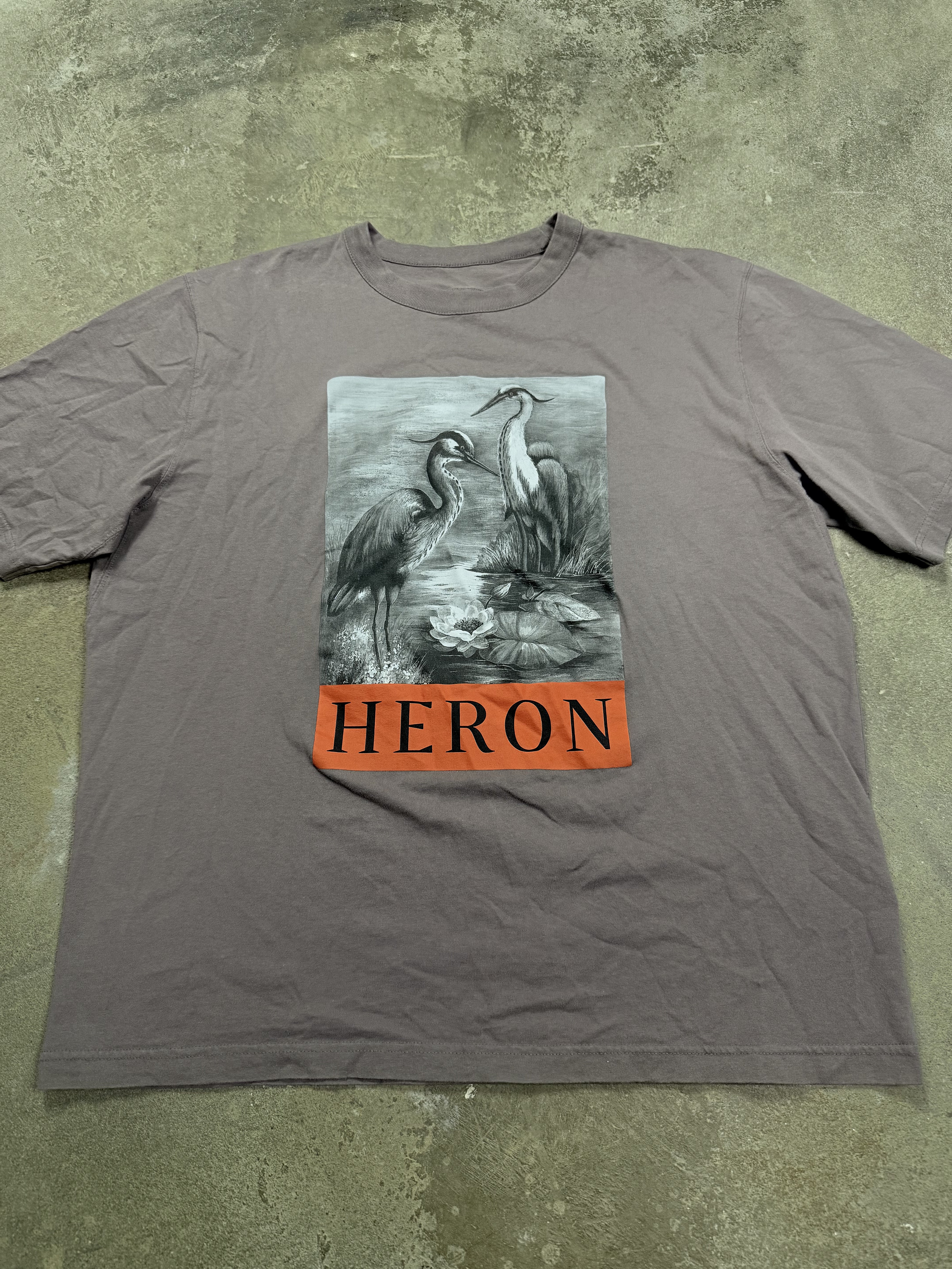 Heron Preston Swan Tee Taupe Used Large