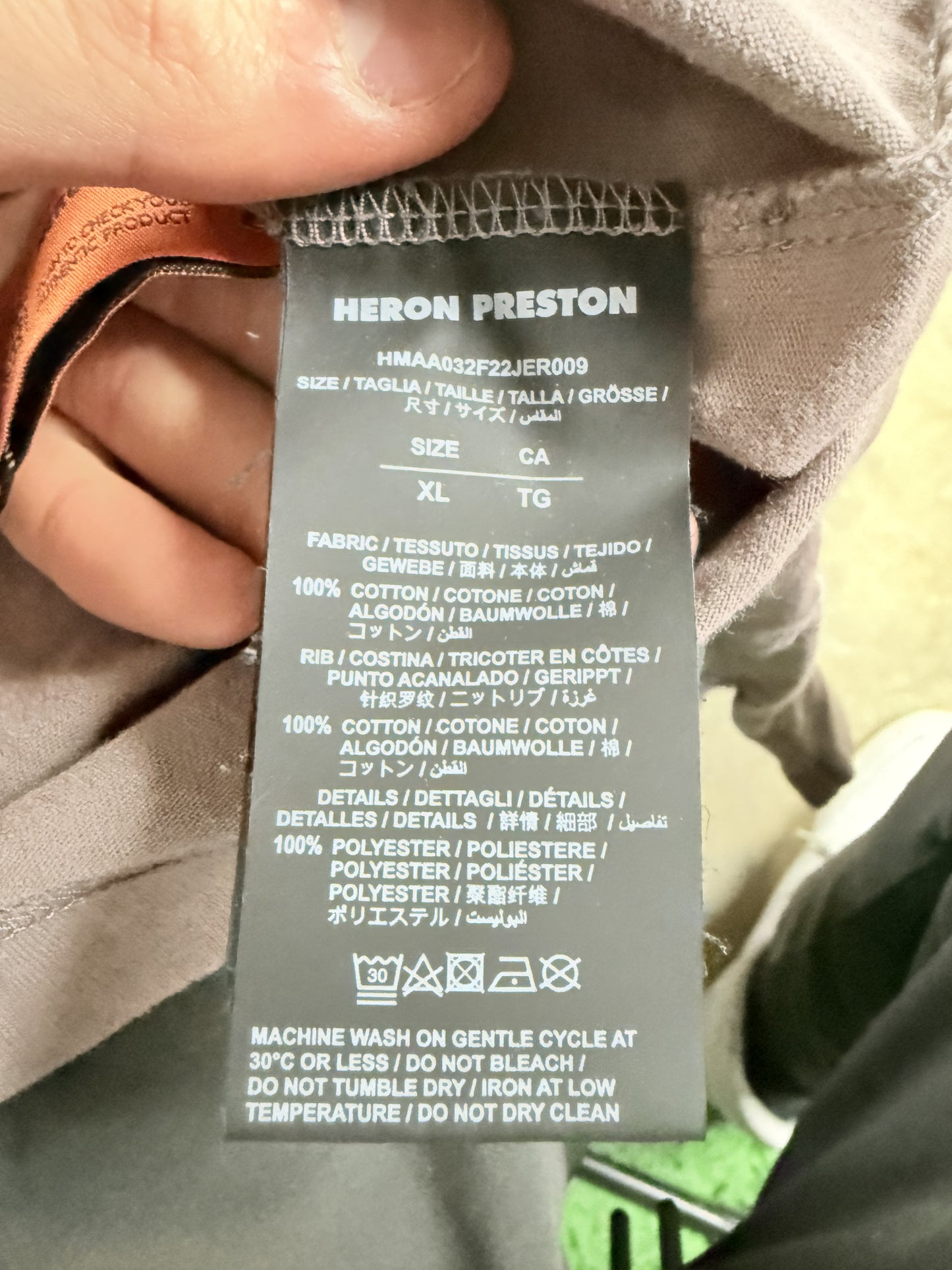Heron Preston Swan Tee Taupe Used Large