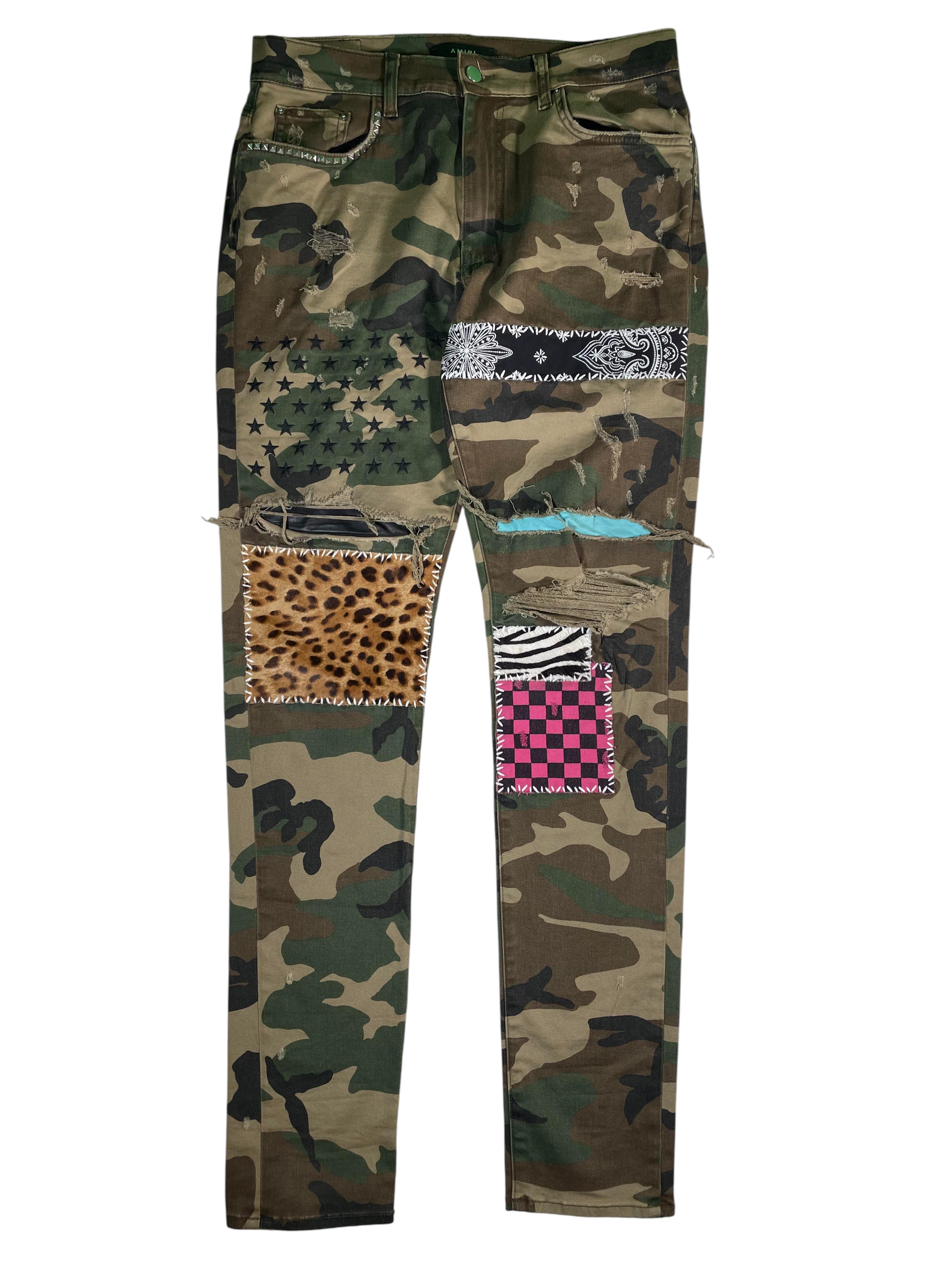 Amiri Patchwork Camo Multi Jeans