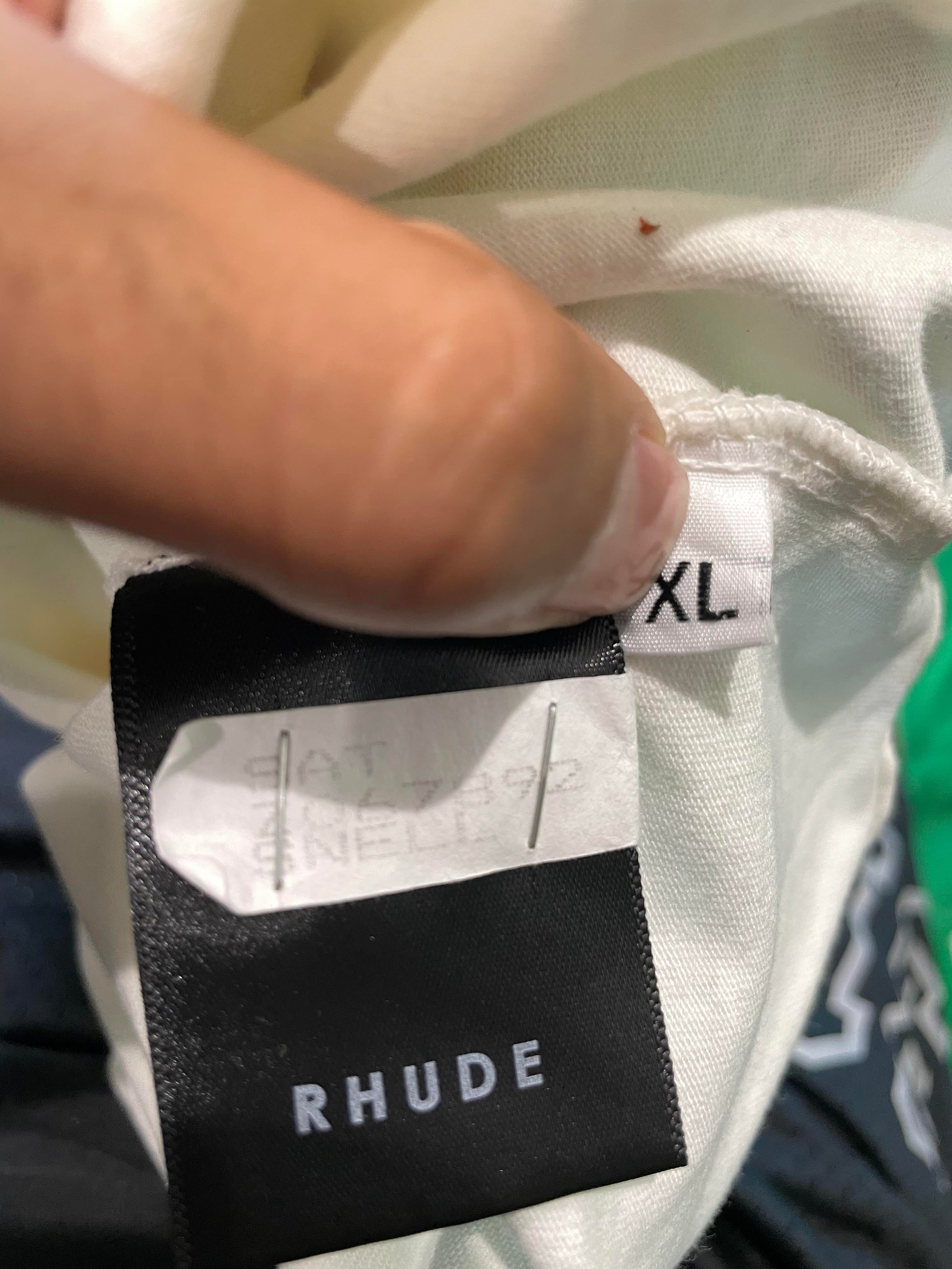 Rhude Cheetah Cream & Blue Tee