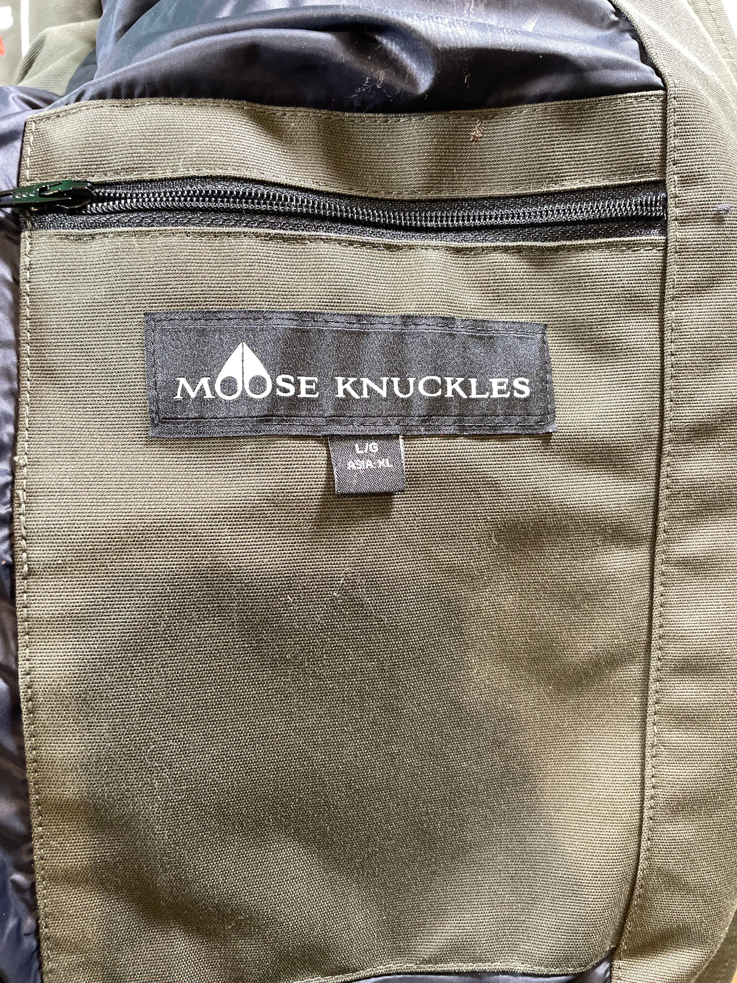 Moose Knuckles Women's Pom Pom Olive & Black Bomber Jacket