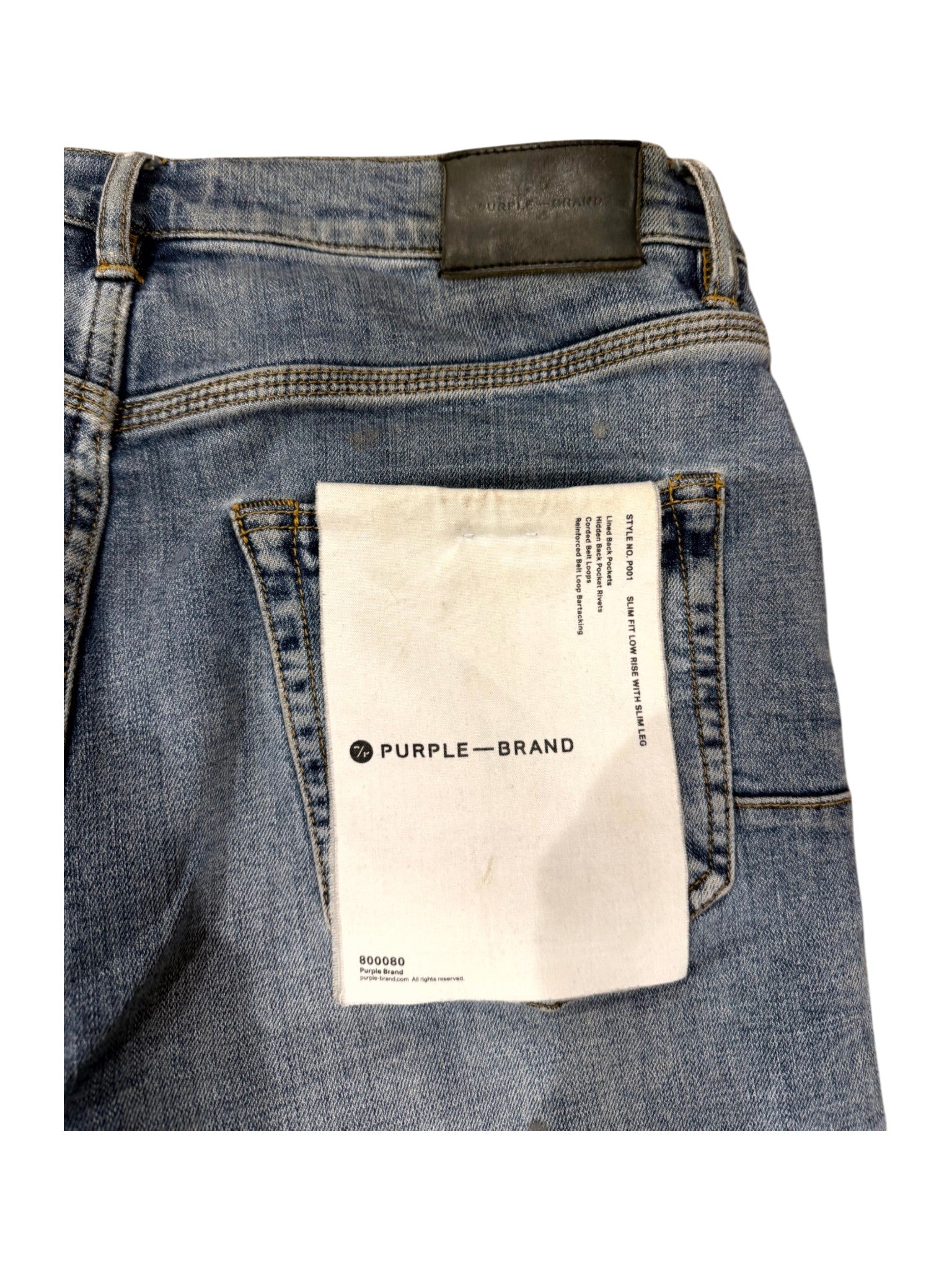 Purple Brand Paint Splatter Dark Wash Jeans