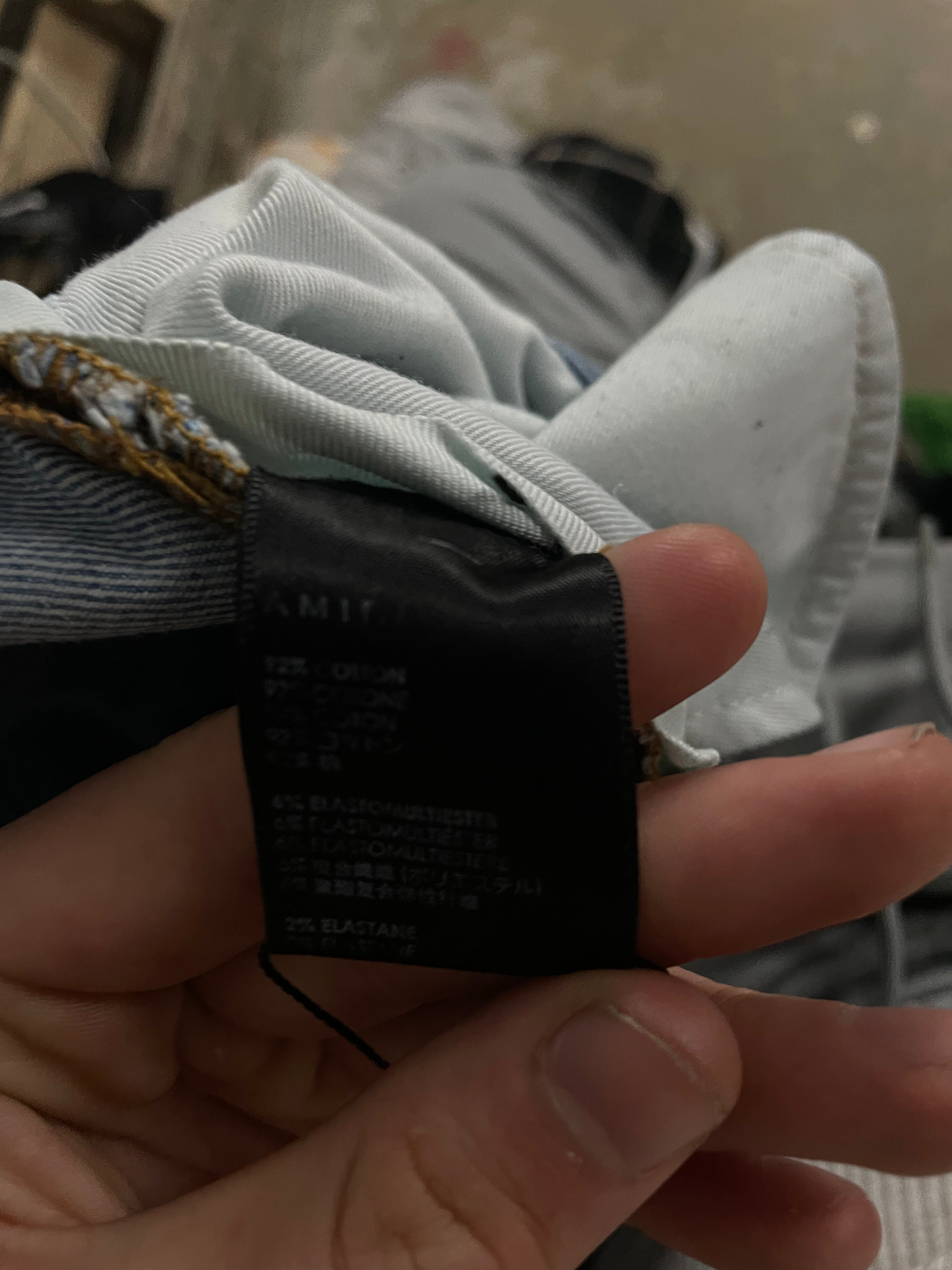 Amiri Jeans Light Wash Splatter Thrasher Used 34