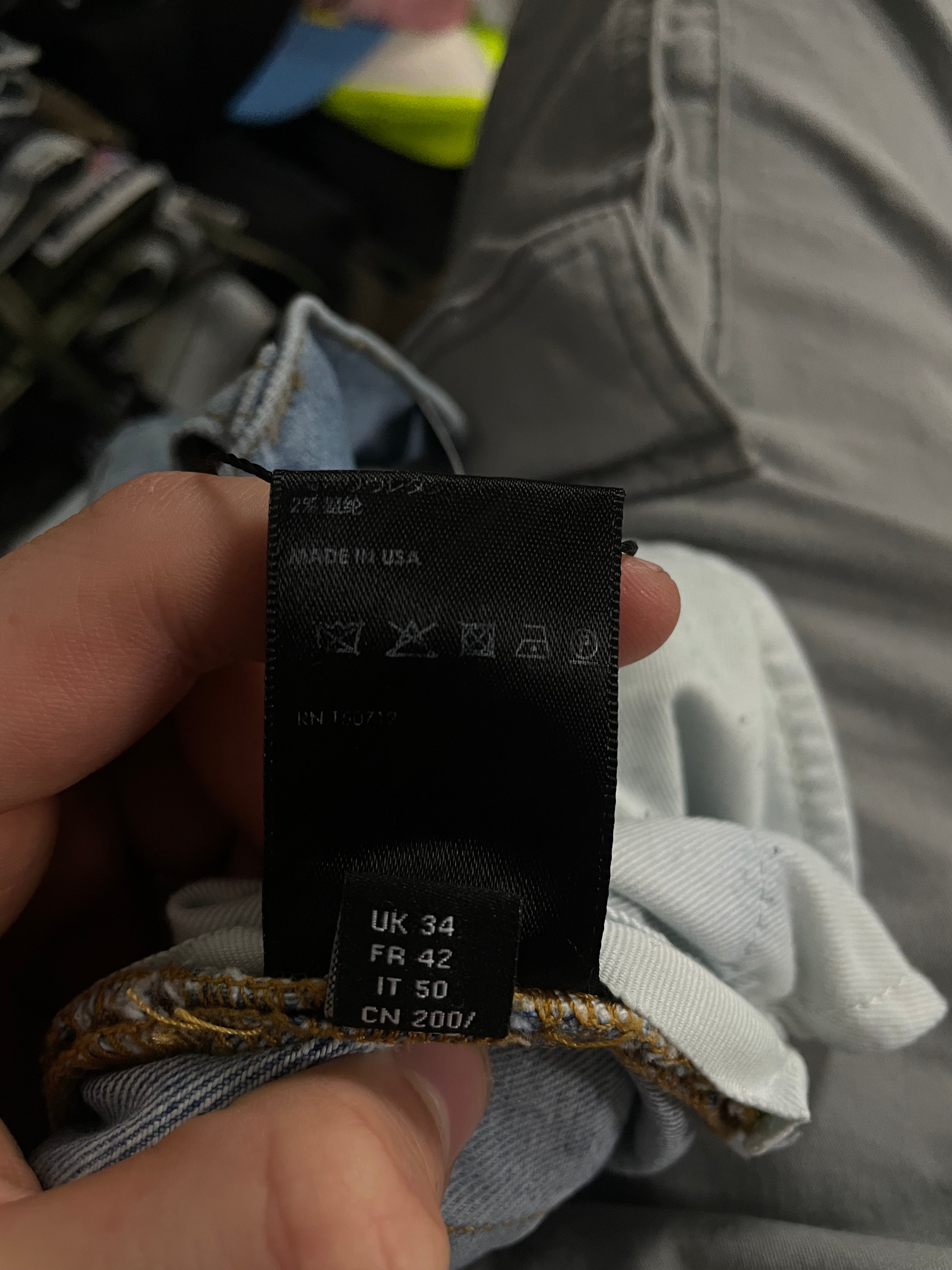 Amiri Jeans Light Wash Splatter Thrasher Used 34