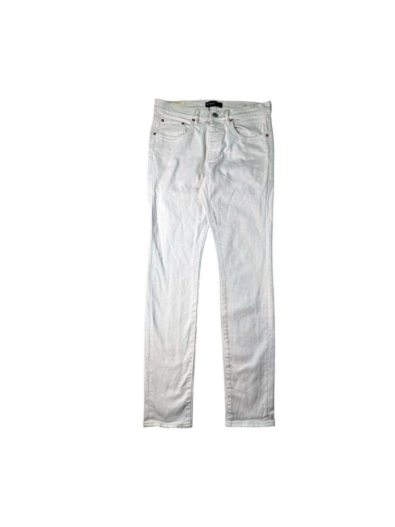 Purple Brand Plain White Jeans
