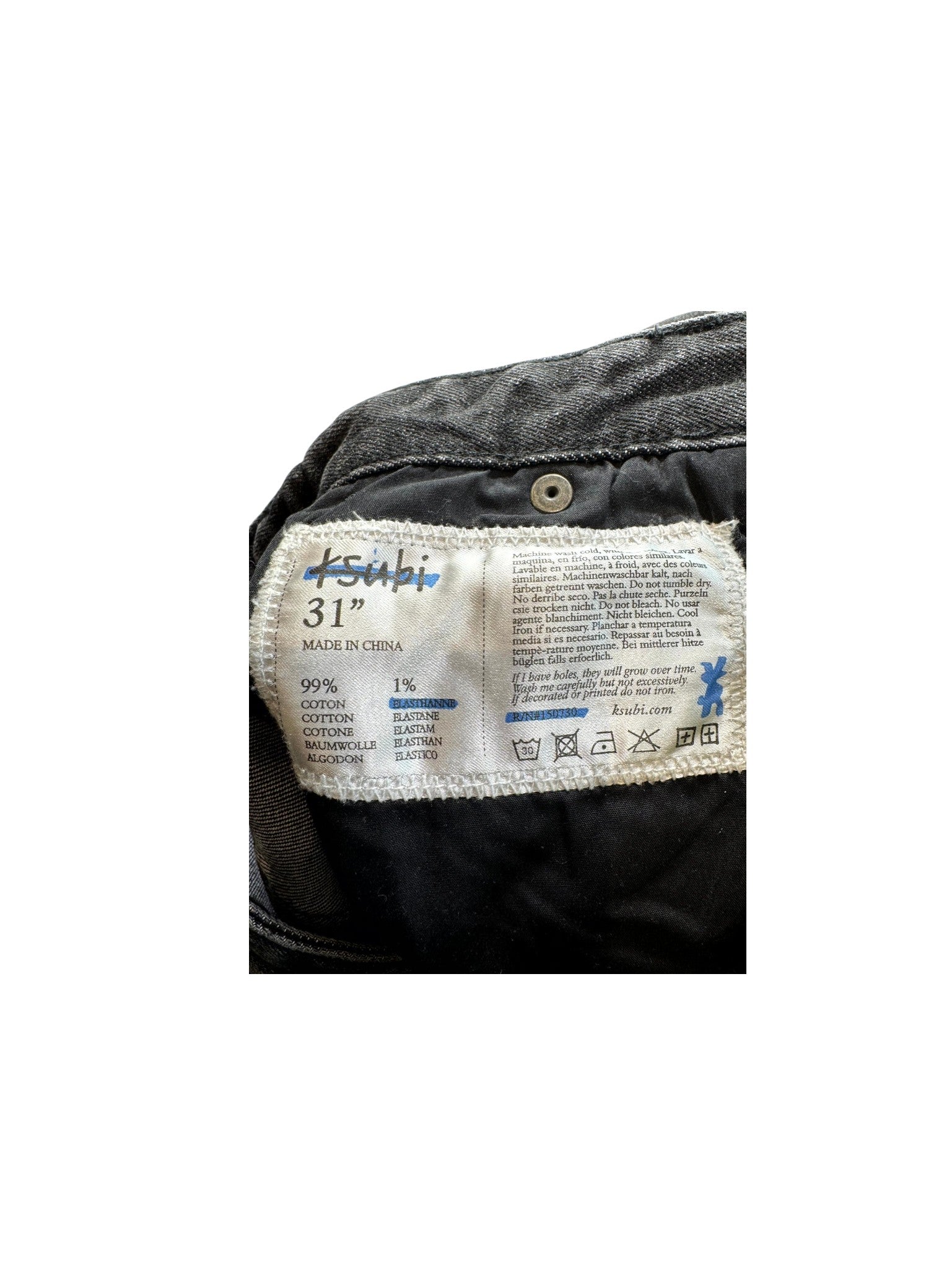 Ksubi "Double Knee Carpenter" Black Wash & Green Jeans