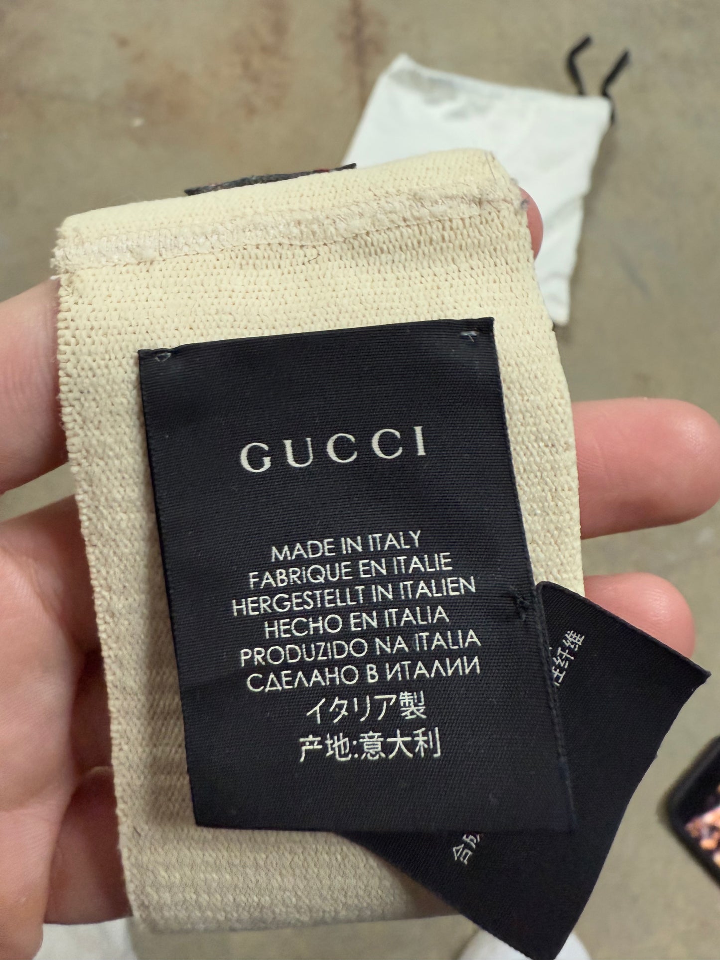 Gucci Headband Black Cream Used OS