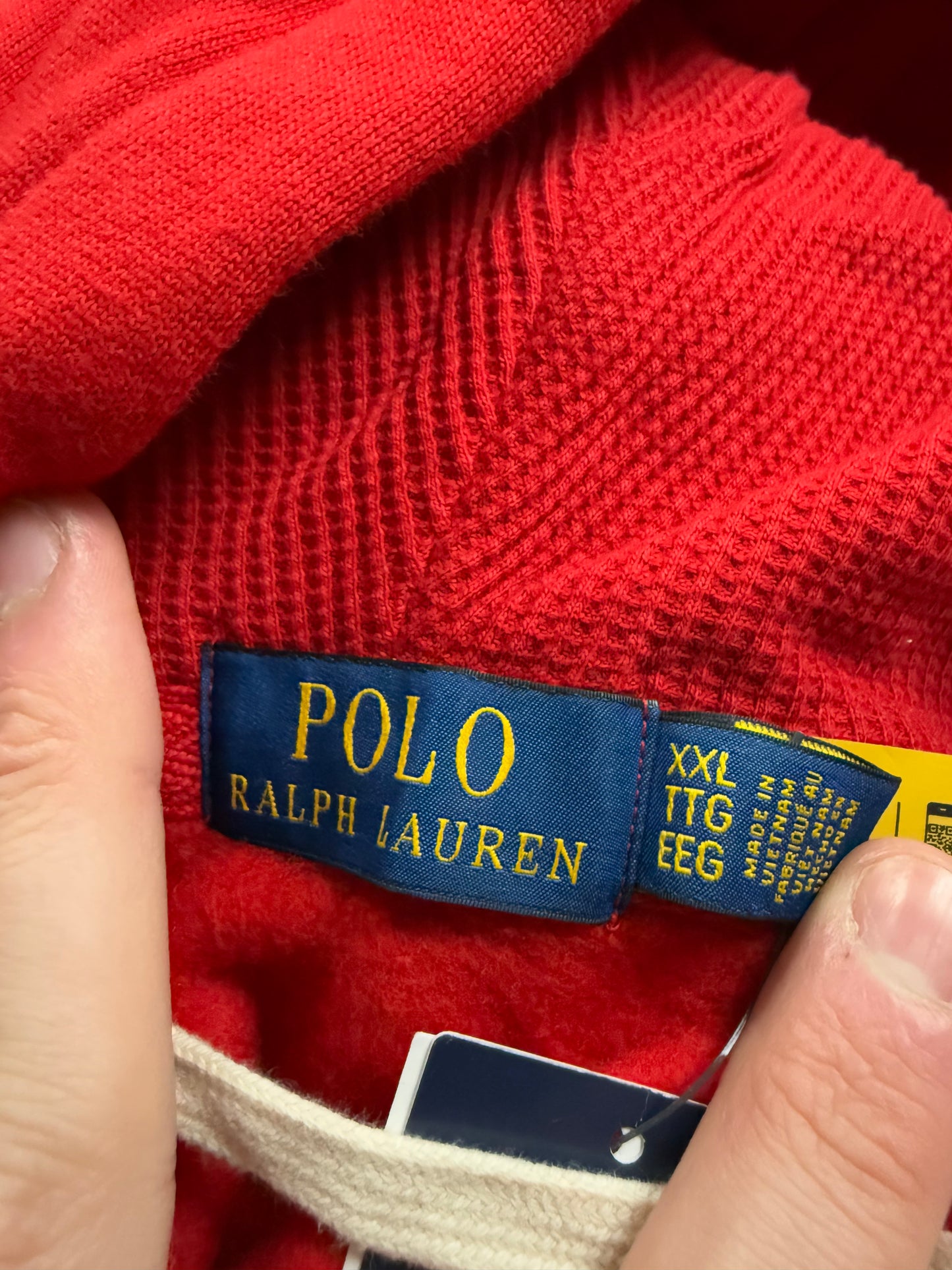 Polo Zip Up Red Navy New With Tags XXL