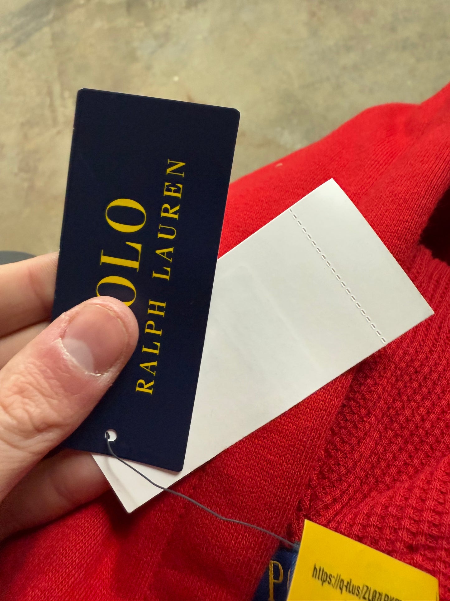 Polo Zip Up Red Navy New With Tags XXL
