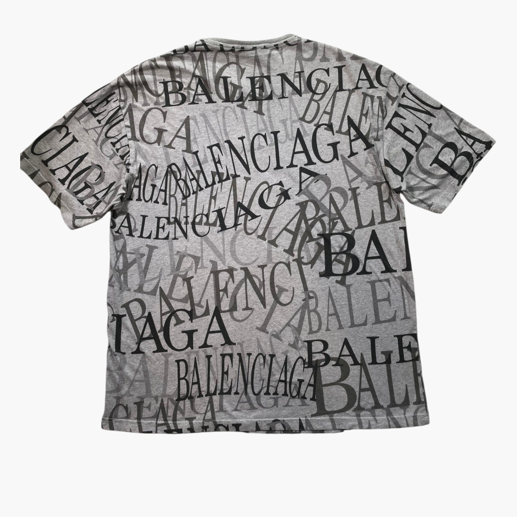 Balenciaga All Over Grey Tee