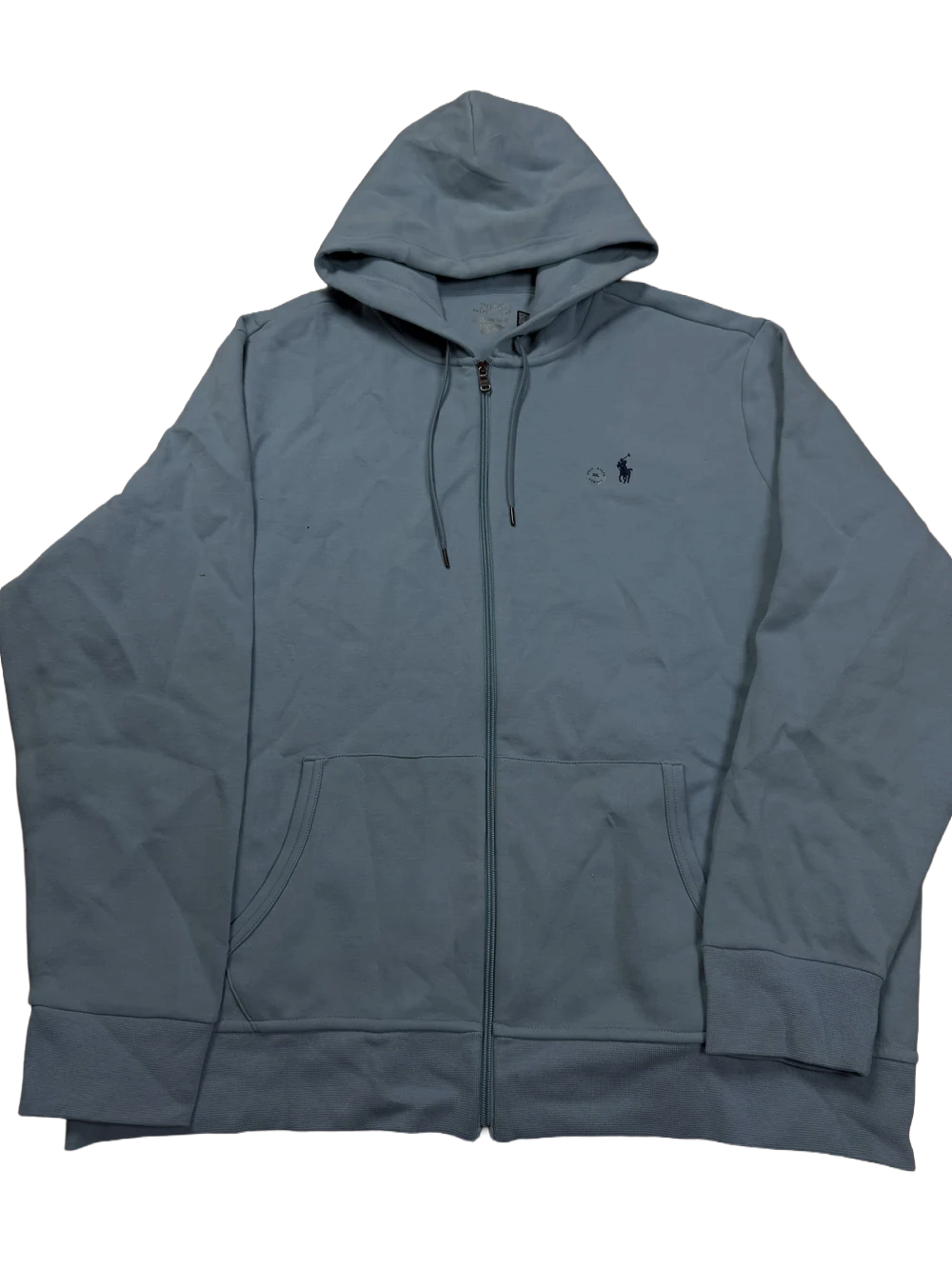 Polo Zip Up Baby Blue Hoodie