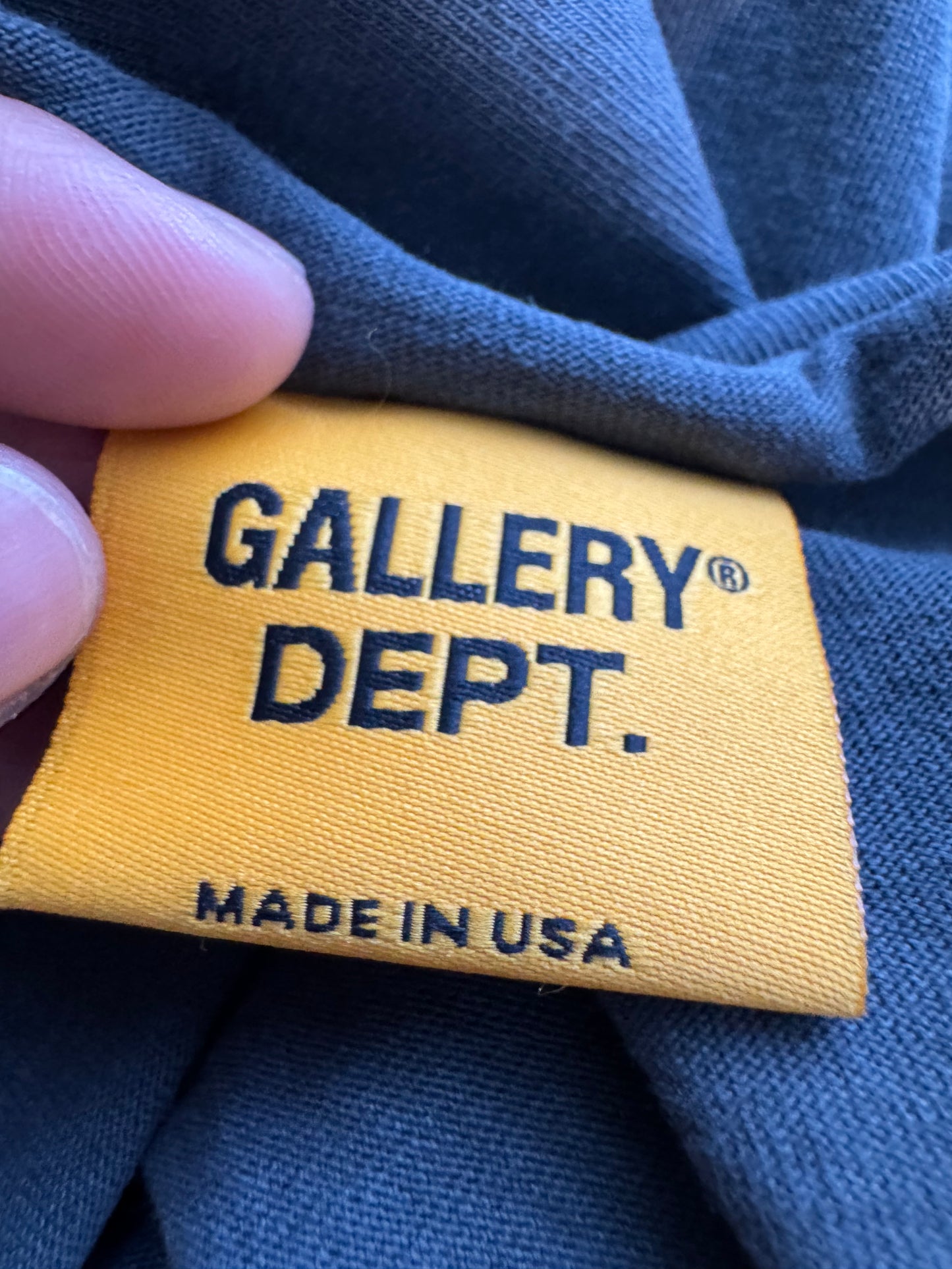 Gallery Dept Head Line Records Distressed Black Tee