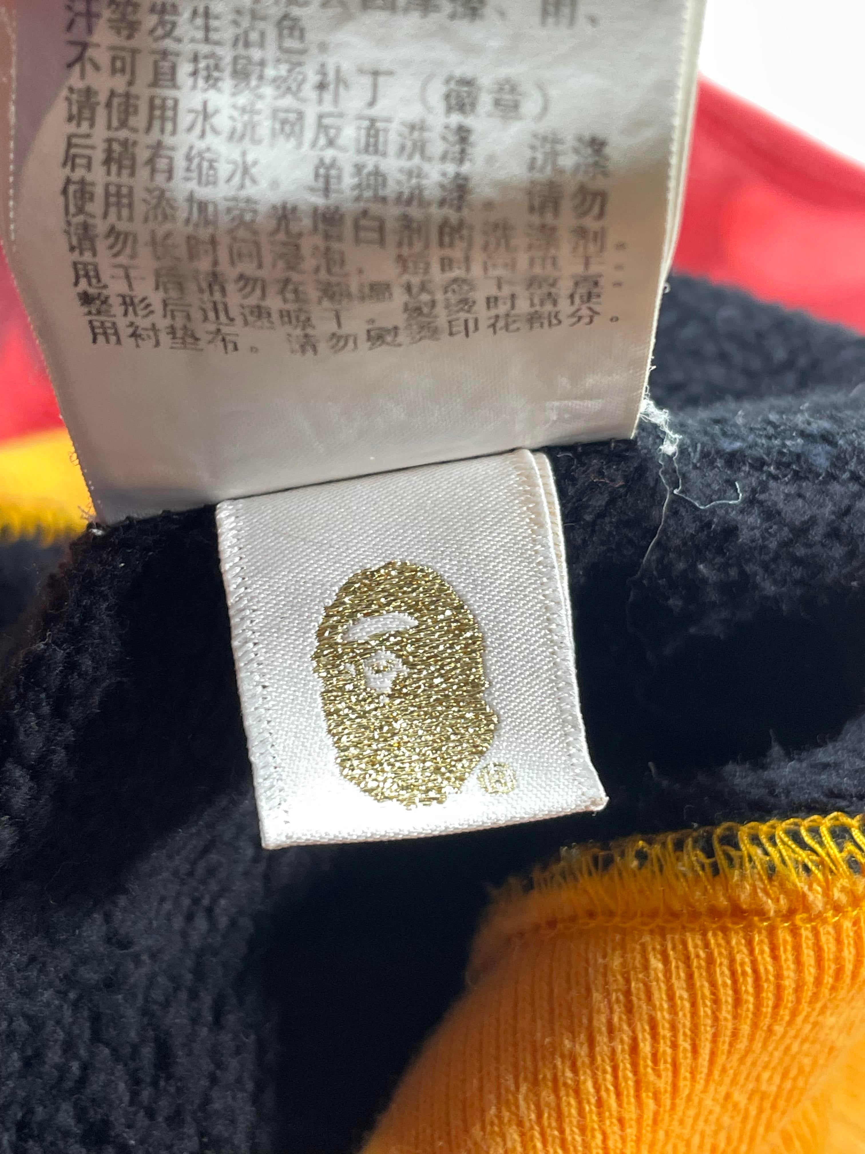 BAPE Tiger Shark Red Camo Black Split Crewneck