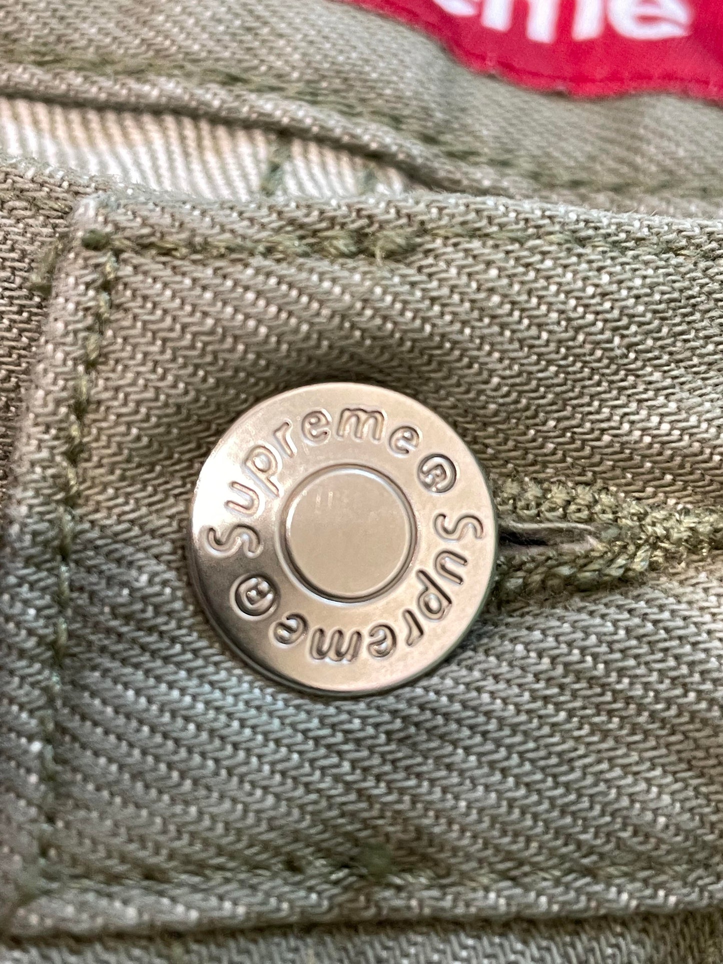 Supreme Carpenter Khaki & Olive Jean Shorts
