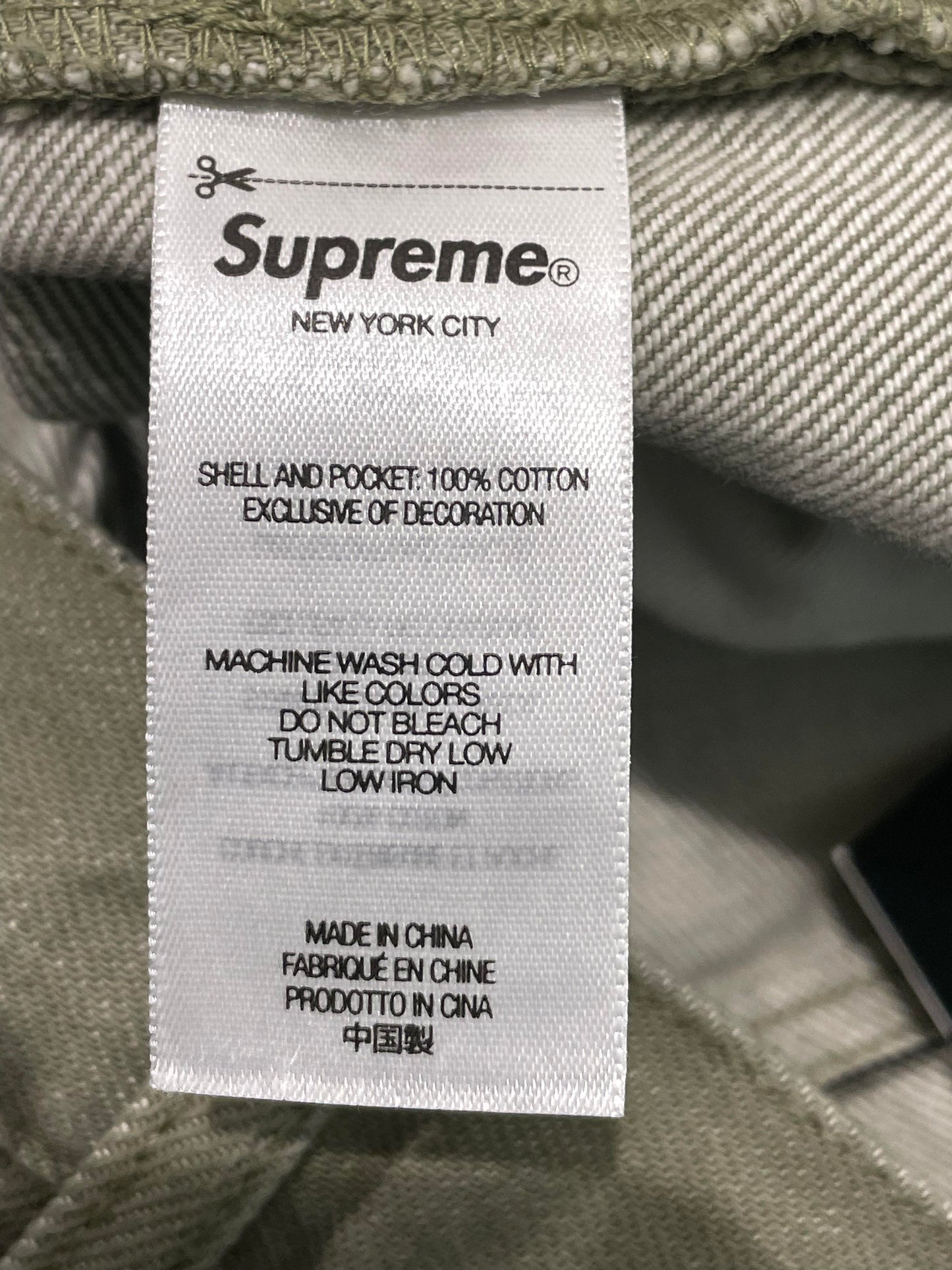 Supreme Carpenter Khaki & Olive Jean Shorts