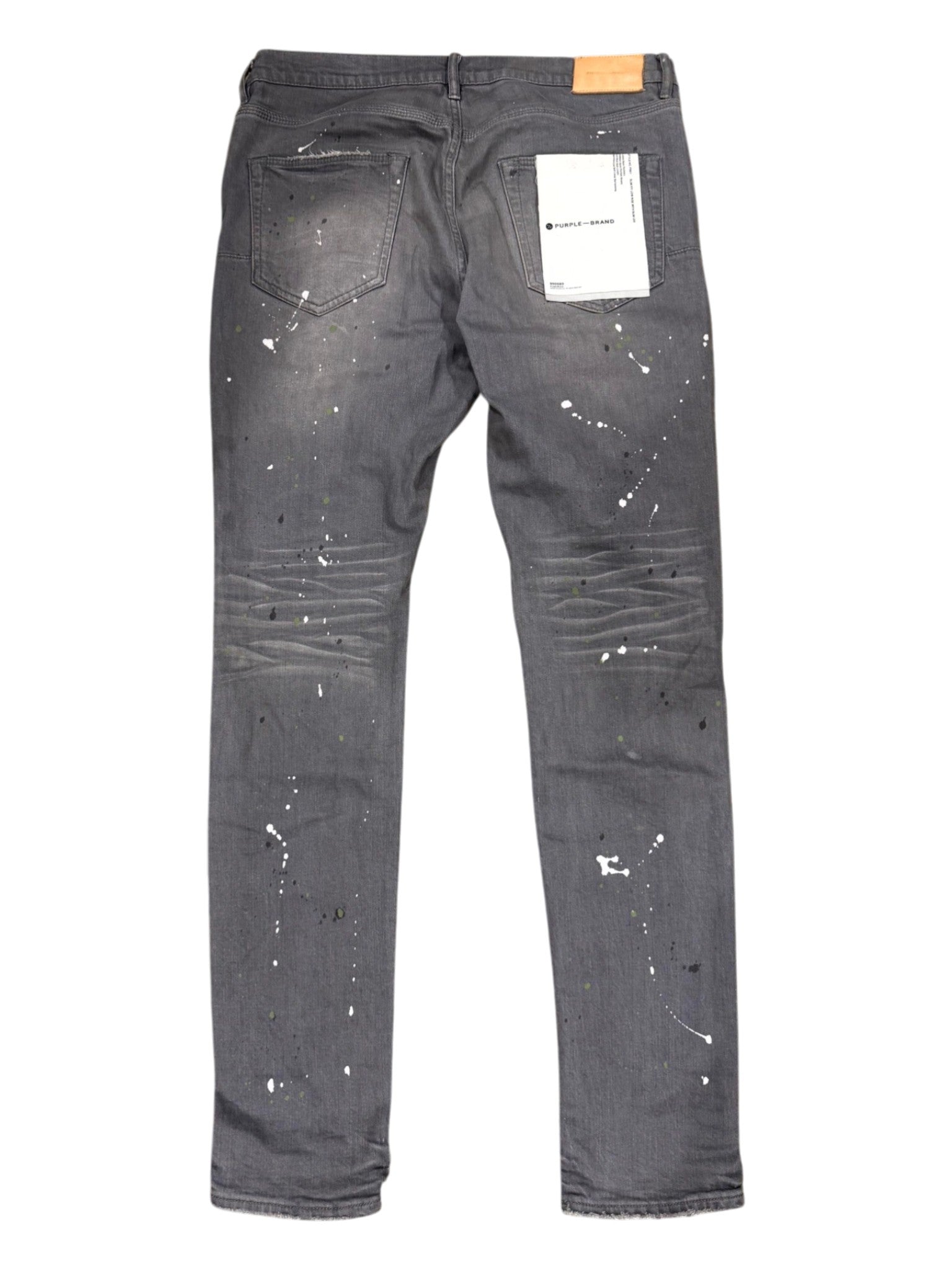 Purple Brand Paint Splatter Grey Jeans