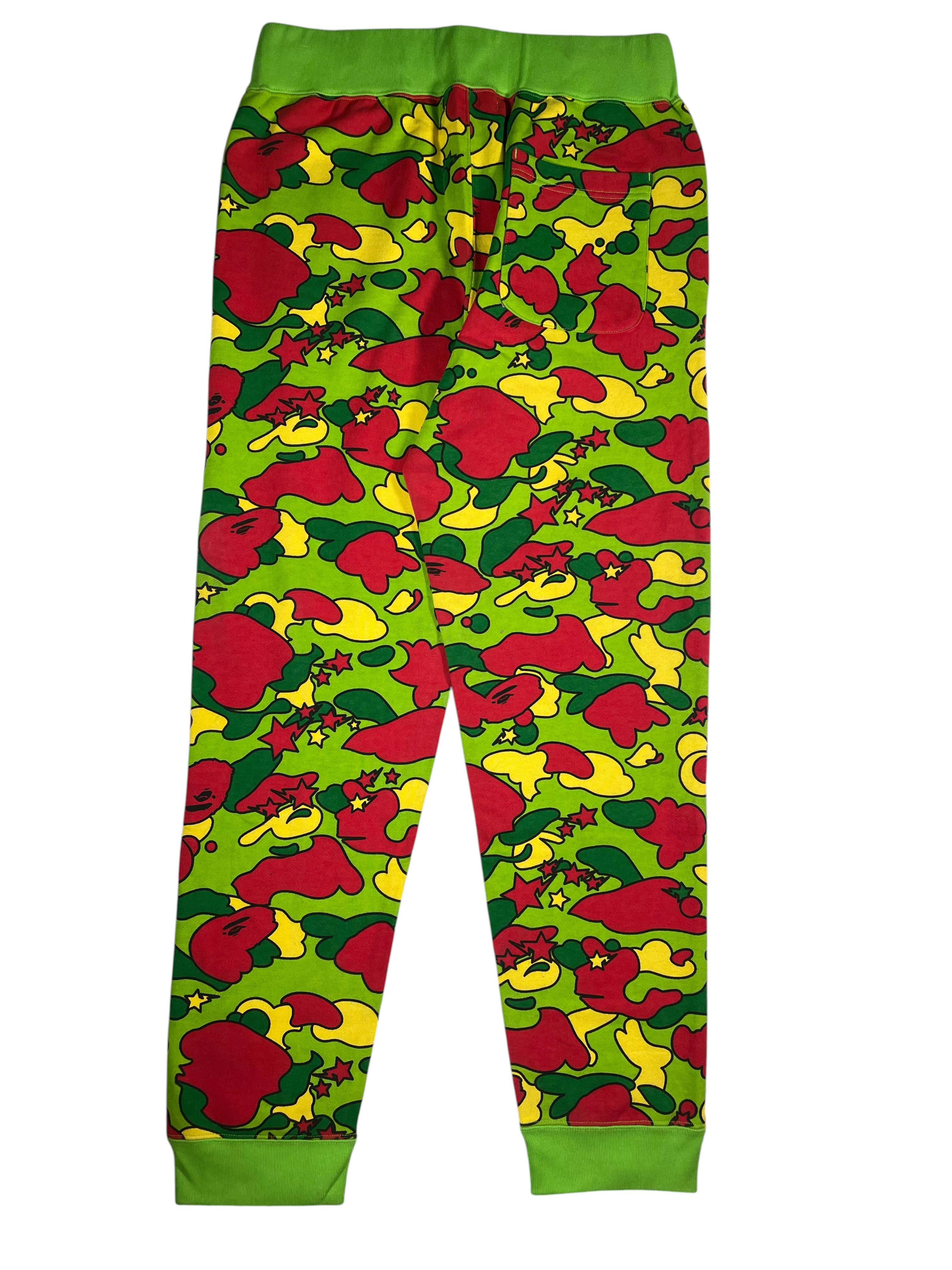 Bape Green & Red Camo Sweats