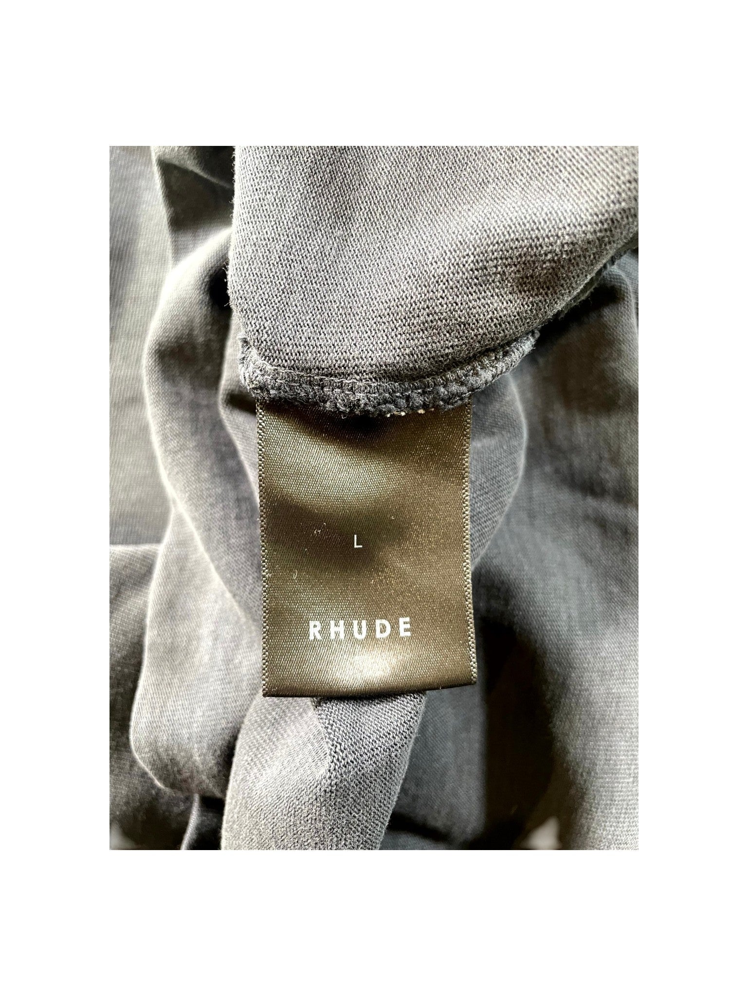 Rhude Heavy Long Sleeve Black Wash Tee