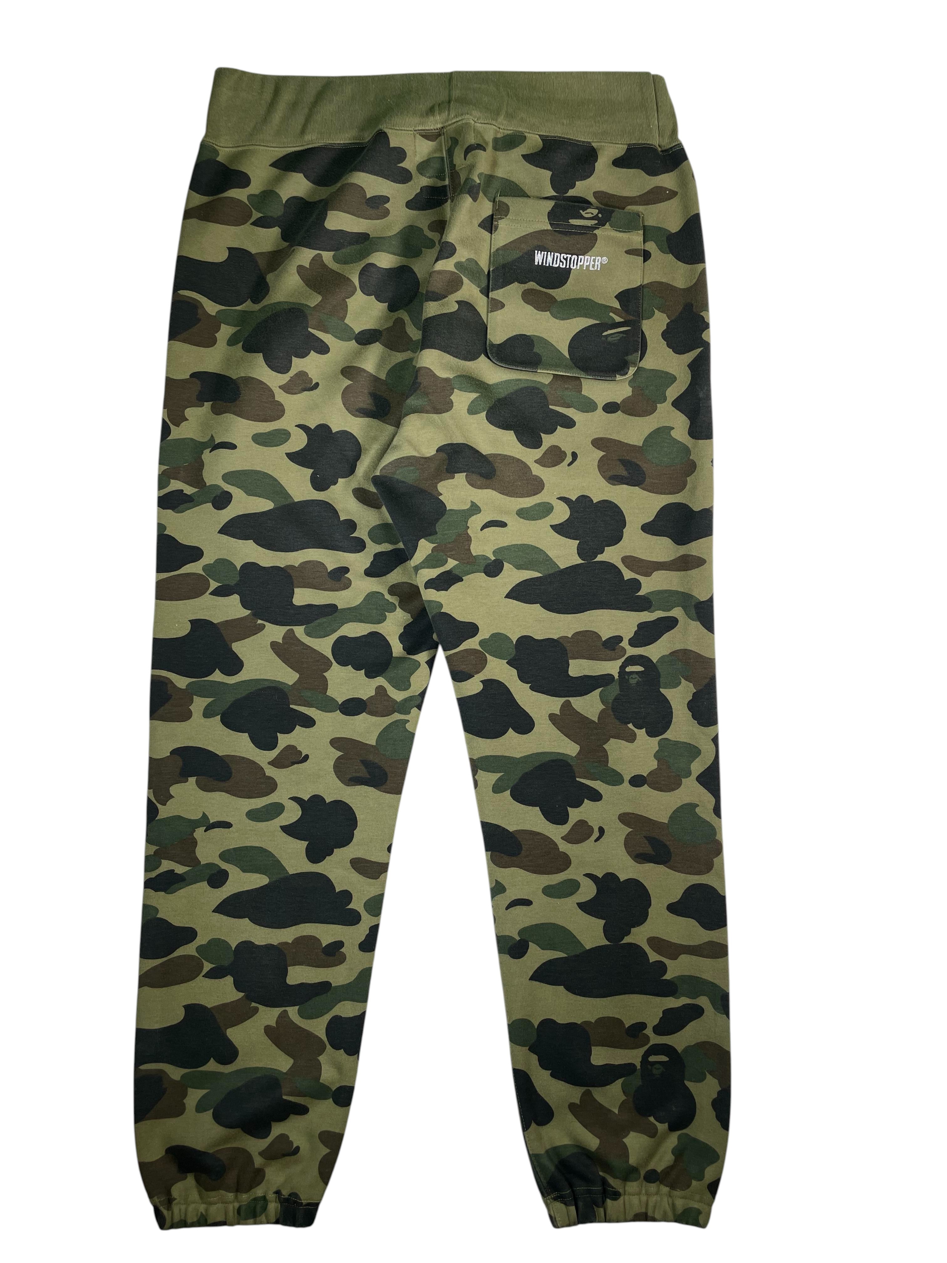 BAPE Windstopper Green Camo Sweats