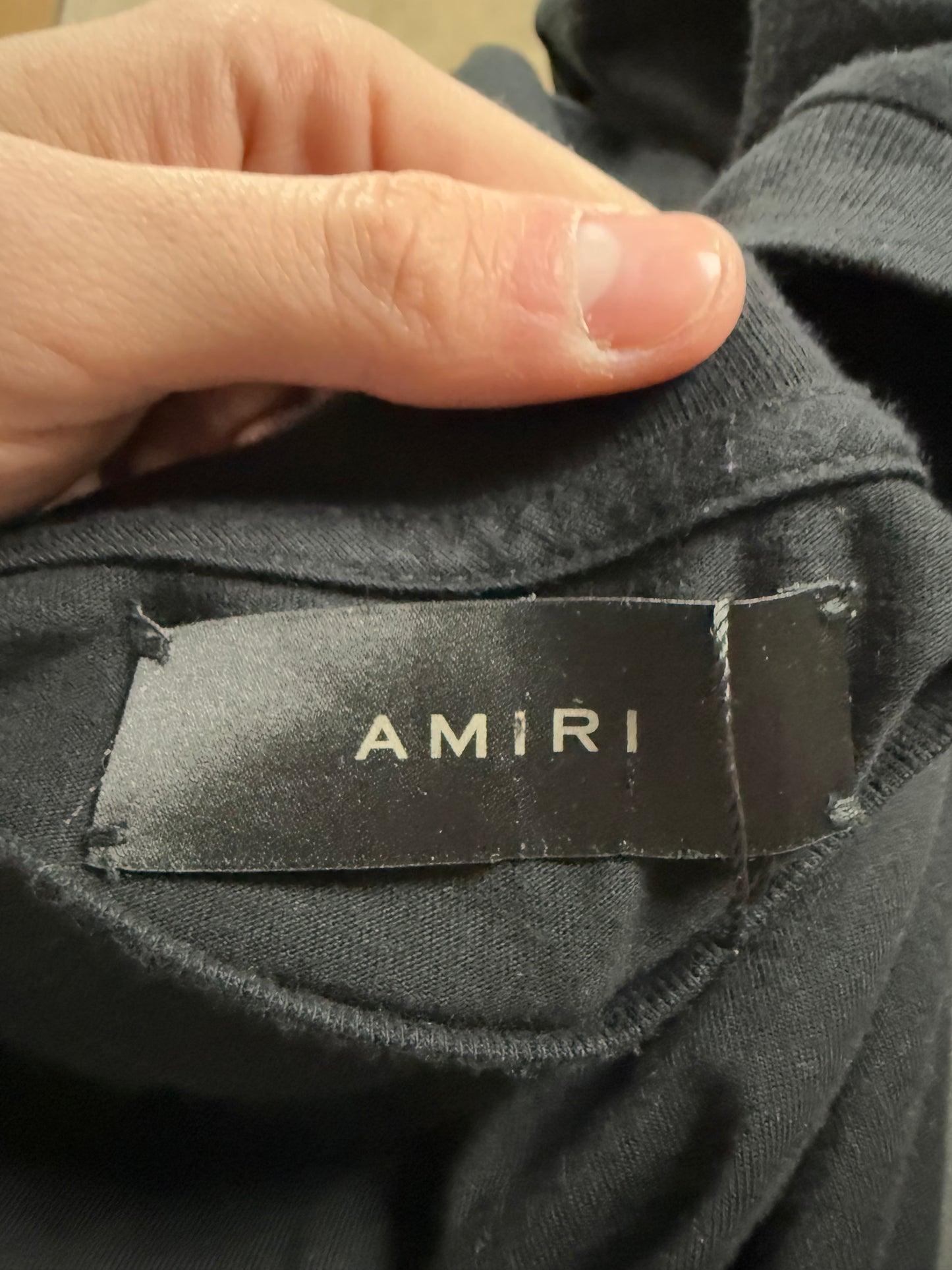 Amiri Tee Black Red Palm Medium Used