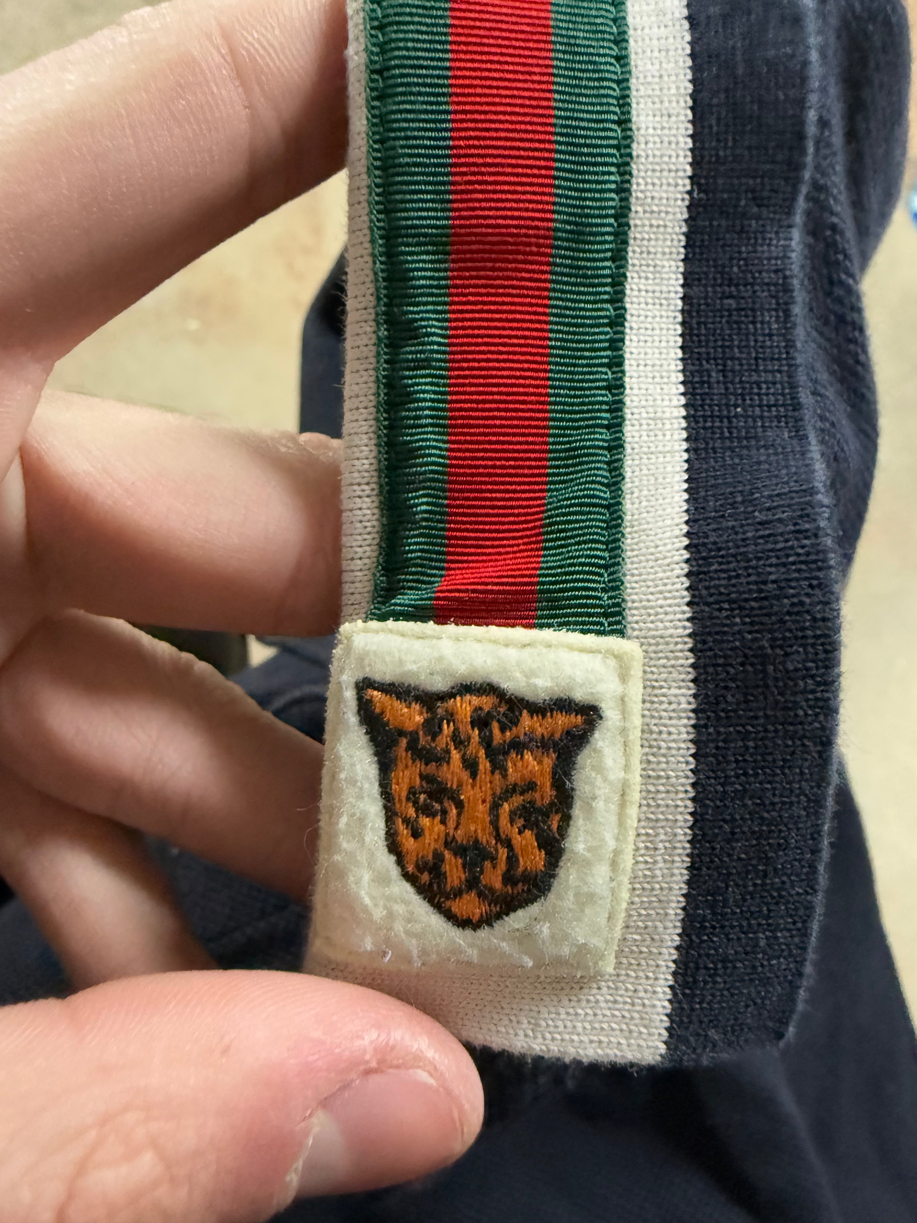 Gucci Future Modern Knit Collar Polo Blue Used Medium