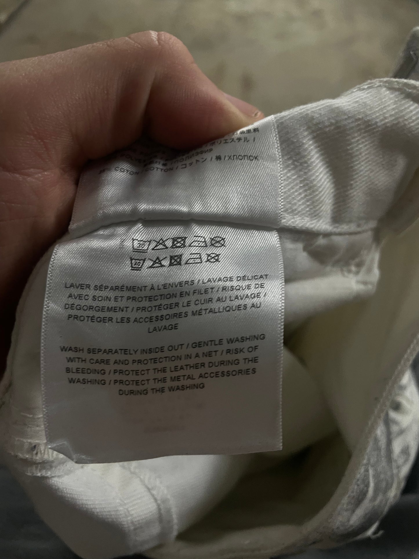 Givenchy Jeans White Silver Used 31