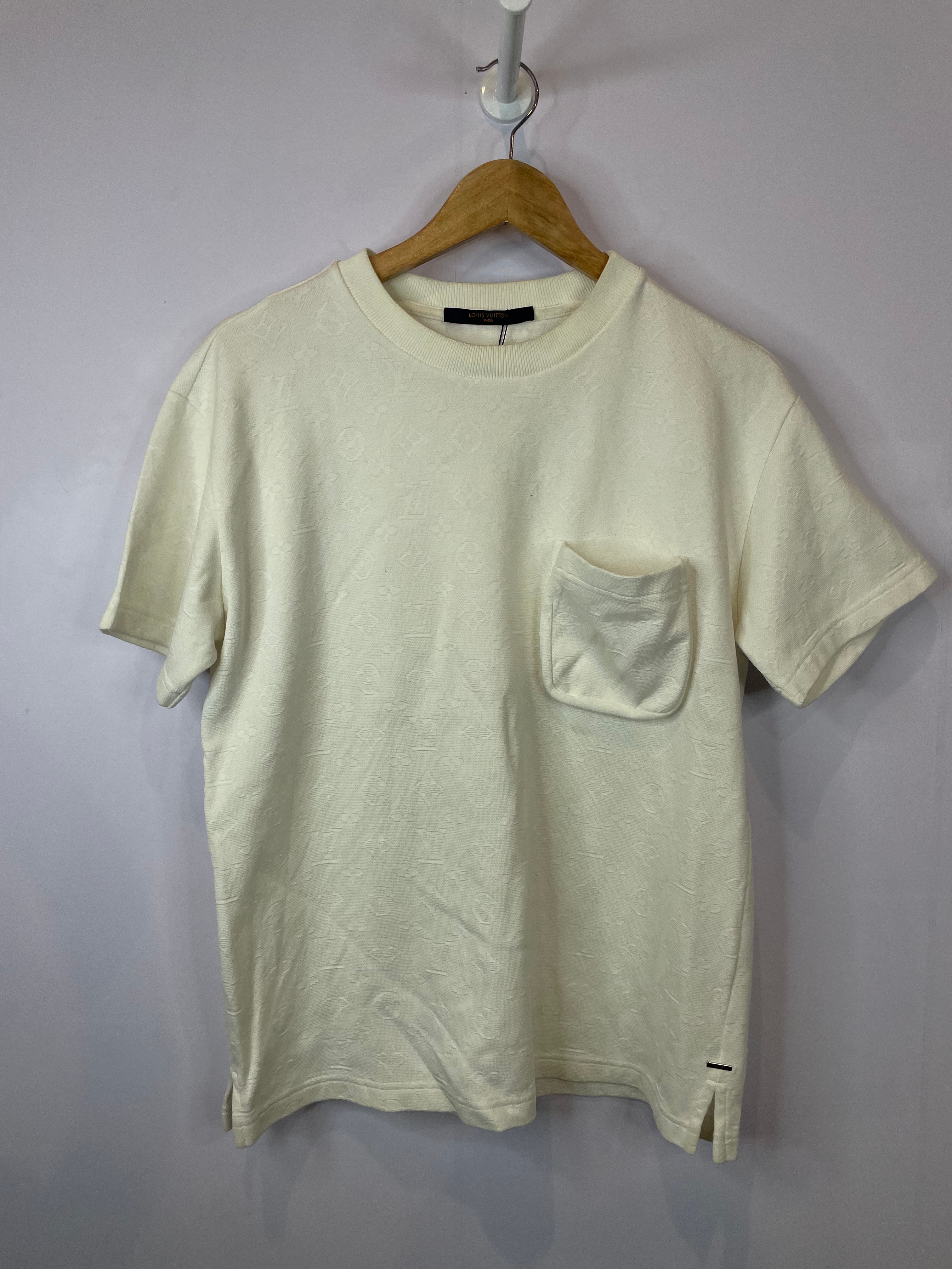 LV Tee White Pocket Logo Monogram Tee