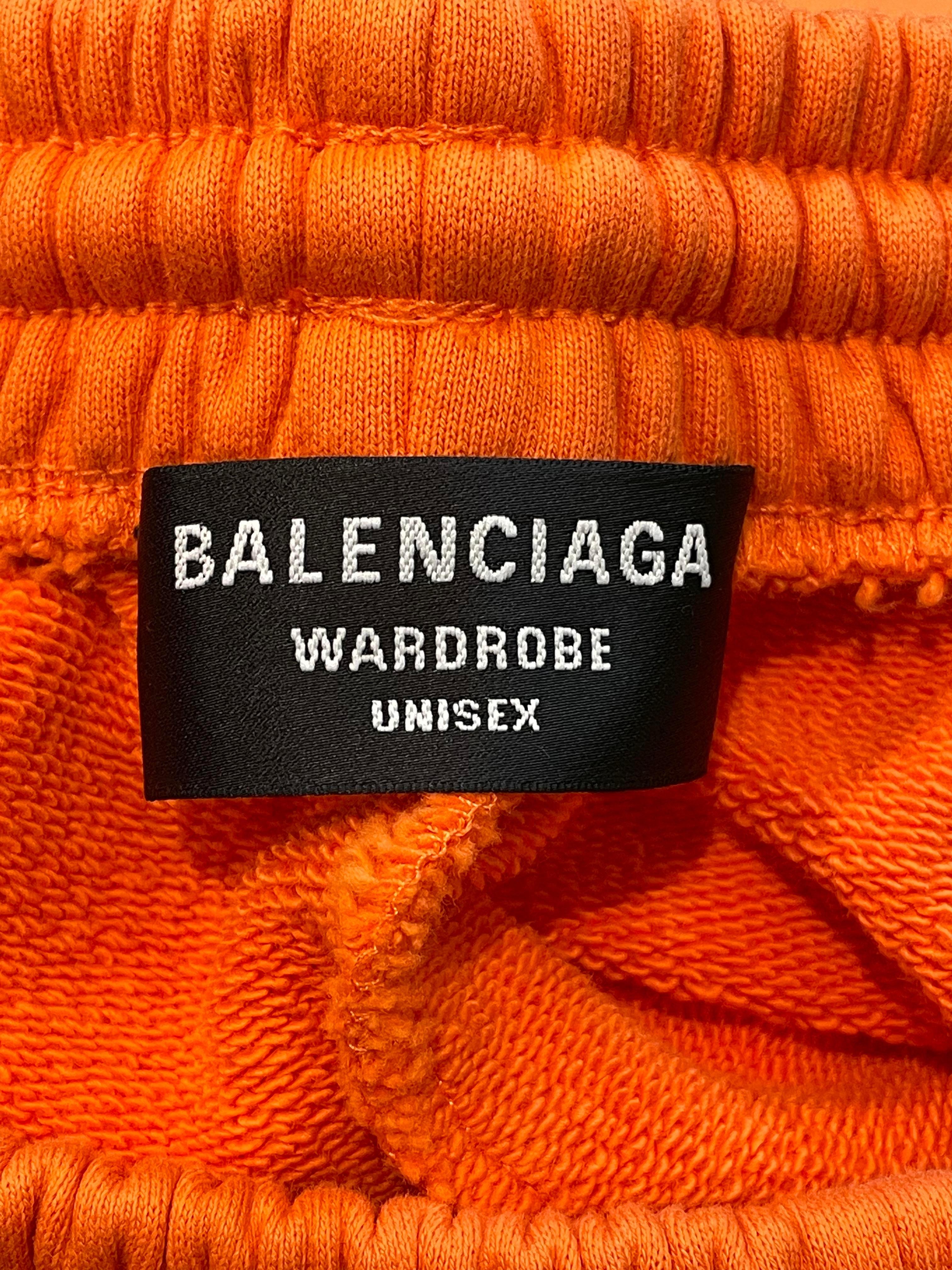 Balenciaga Logo Orange Shorts