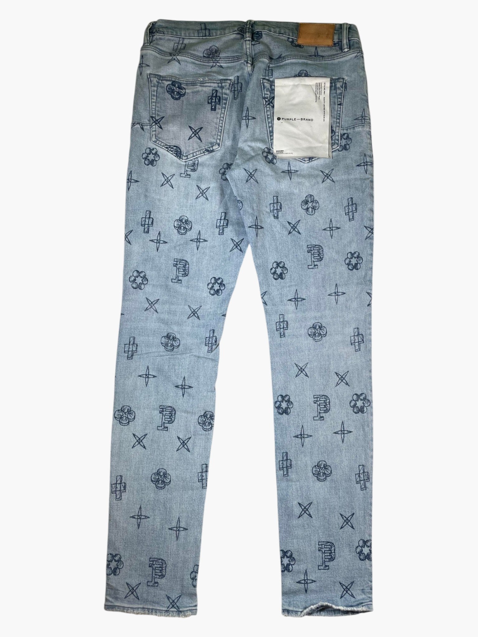 Purple Brand Splatter Grey Wash Jeans
