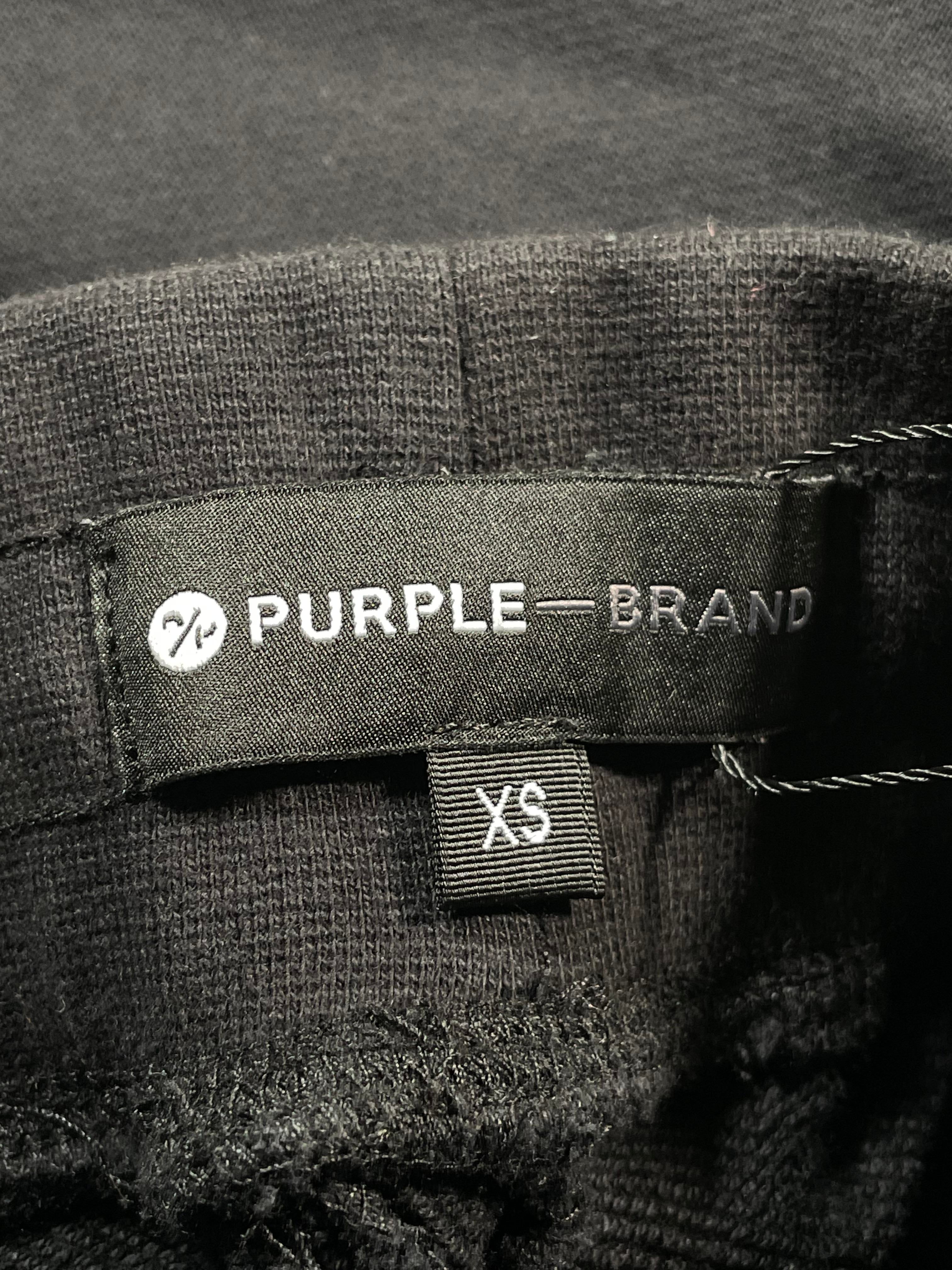 Purple Brand Black Paint Sweats