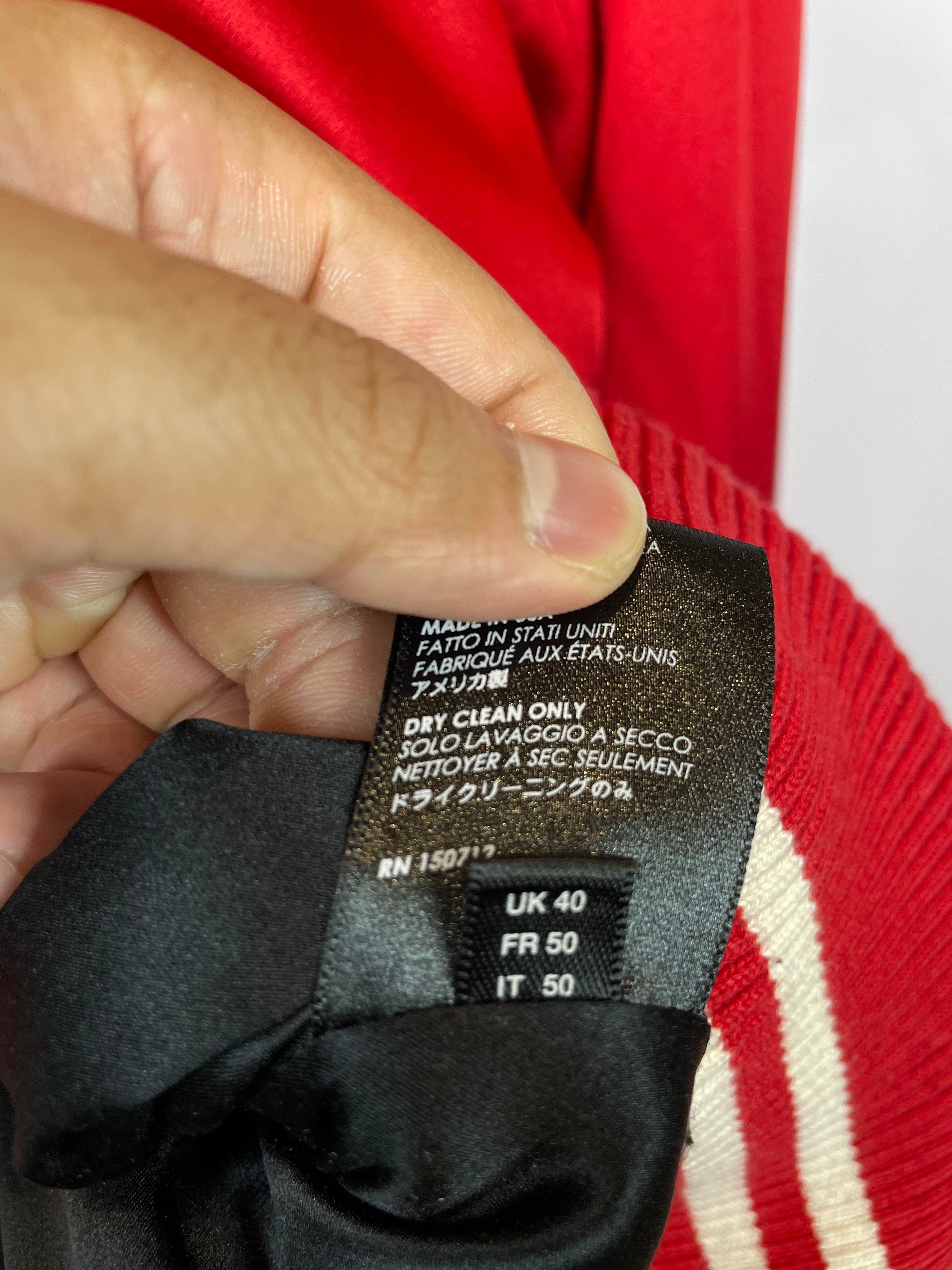 Amiri Varsity Red Satin Jacket