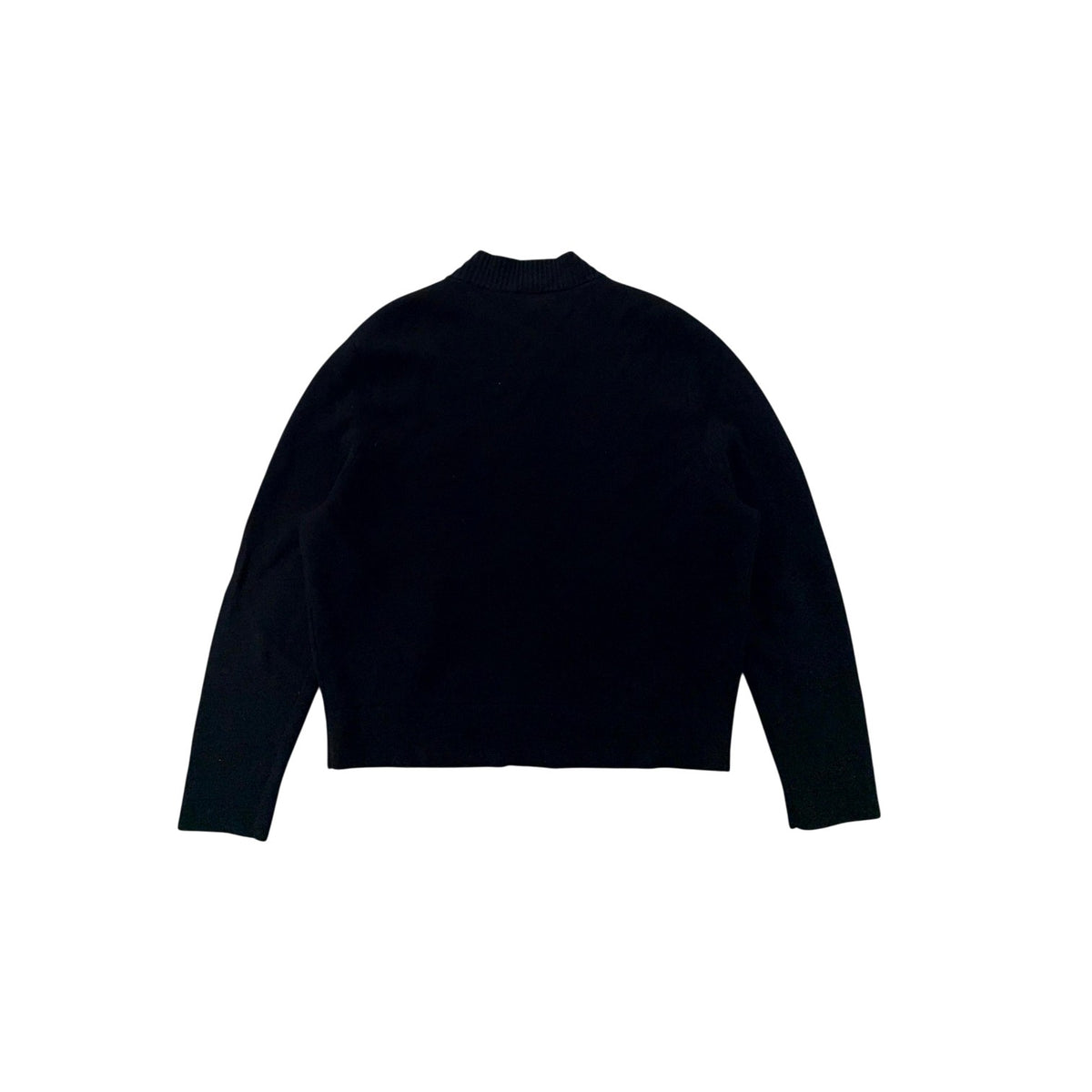 Chanel Uniform Zip Up Black Cardigan