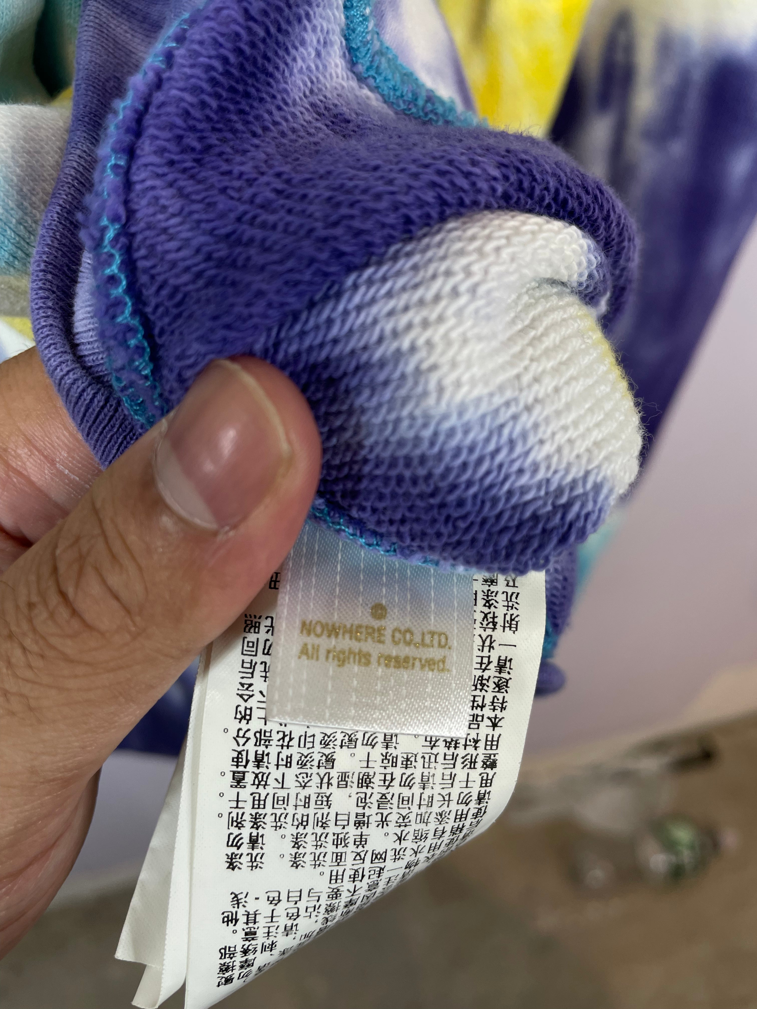 BAPE Tie Die Zip Up Blue Purple & Yellow Hoodie