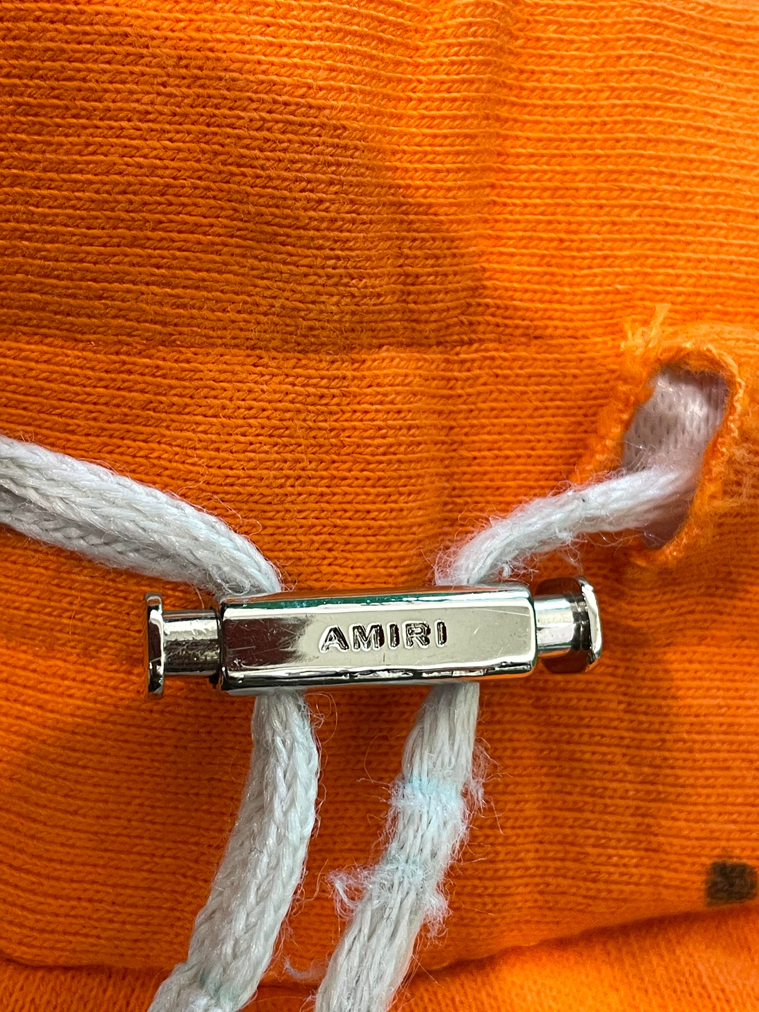 Amiri Orange Stencil Shorts