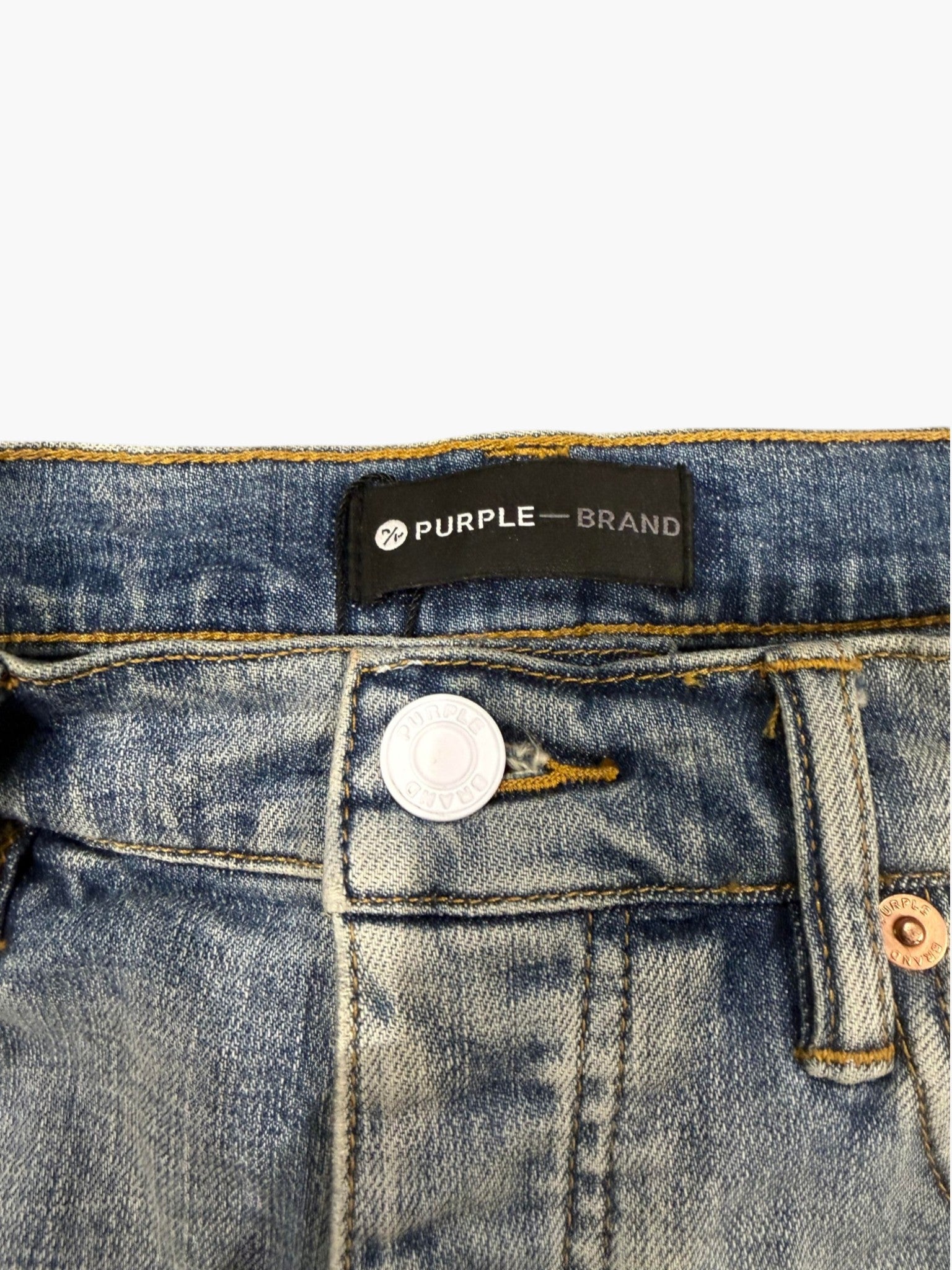 Purple Brand Vintage Wash Knee Ripped Jeans