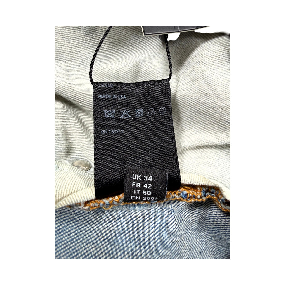 Amiri Tie Dye Thrasher Patch Light Wash & Blue Jeans