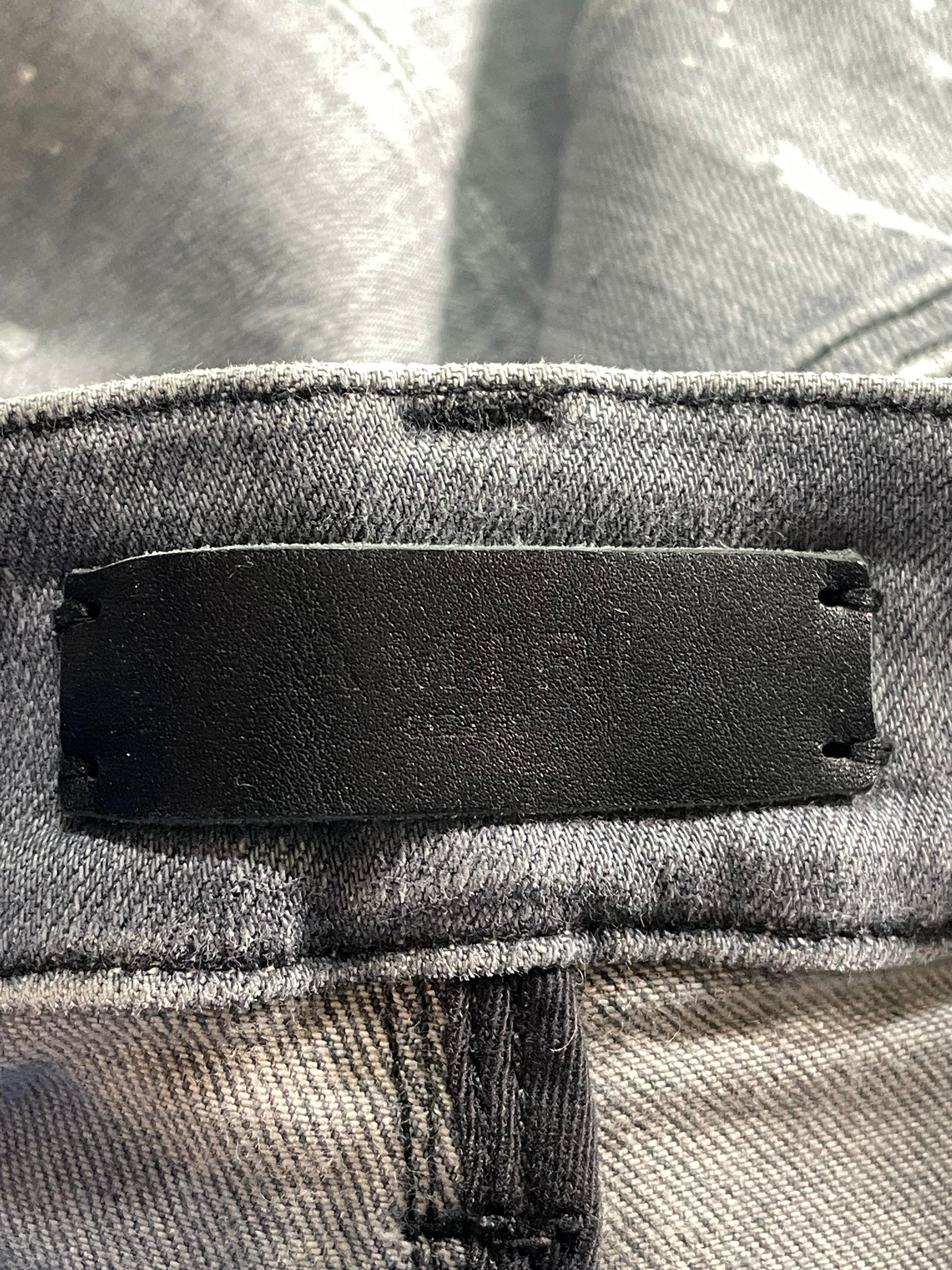 Amiri Stencil Logo Grey Jeans