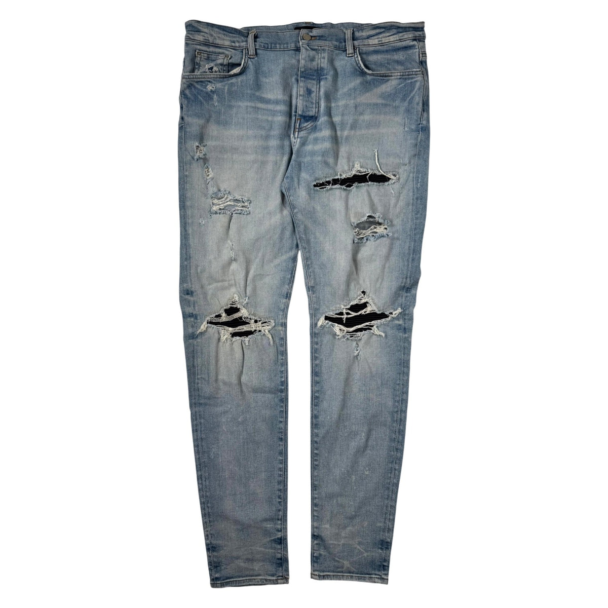 Amiri "MX1" Patch Light Wash & Black Jeans